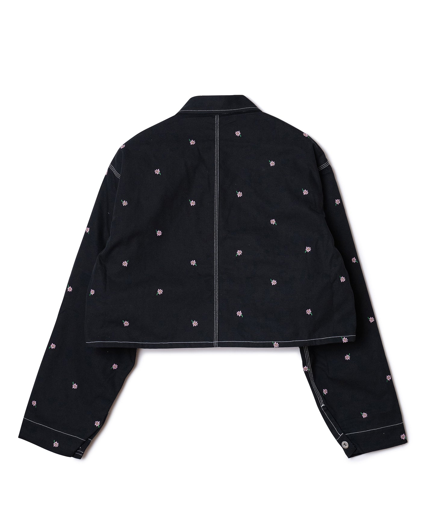 FLOWER EMBROIDERY SHORT COVERALL ( feat.UNIVERSALOVERALL)