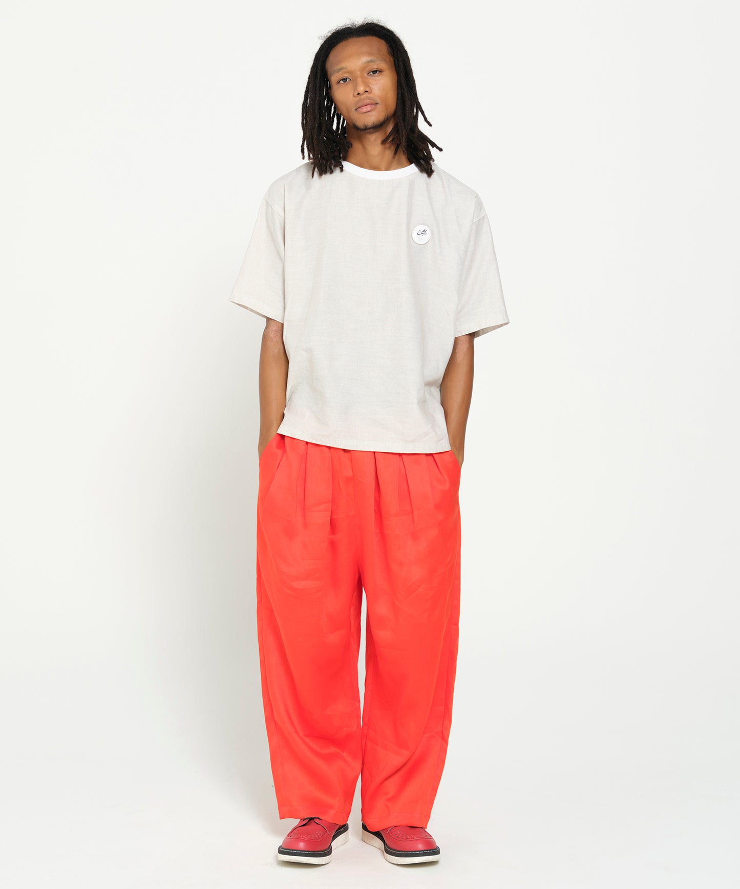 TRIPLE TUCK LINEN PANTS