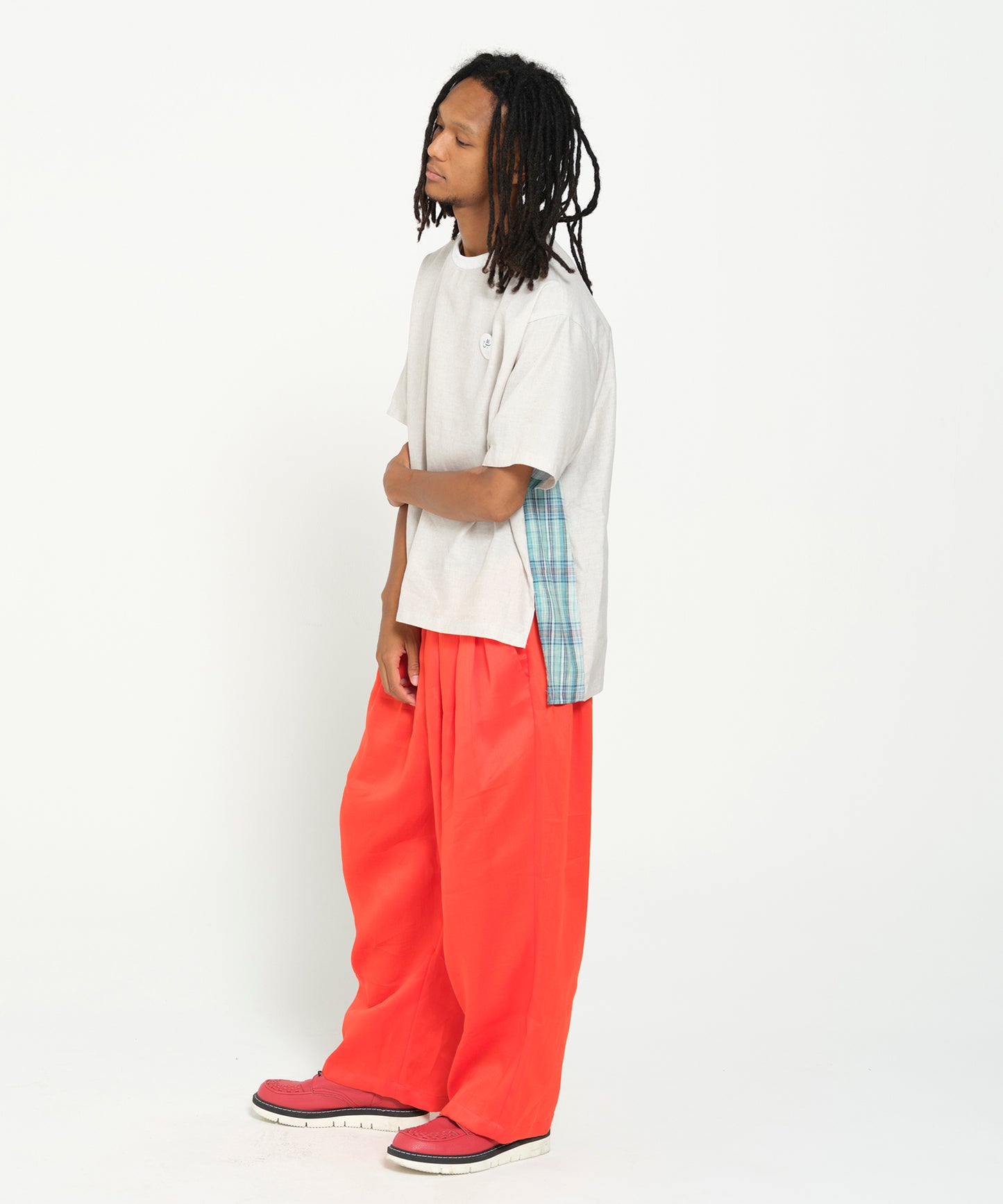 TRIPLE TUCK LINEN PANTS
