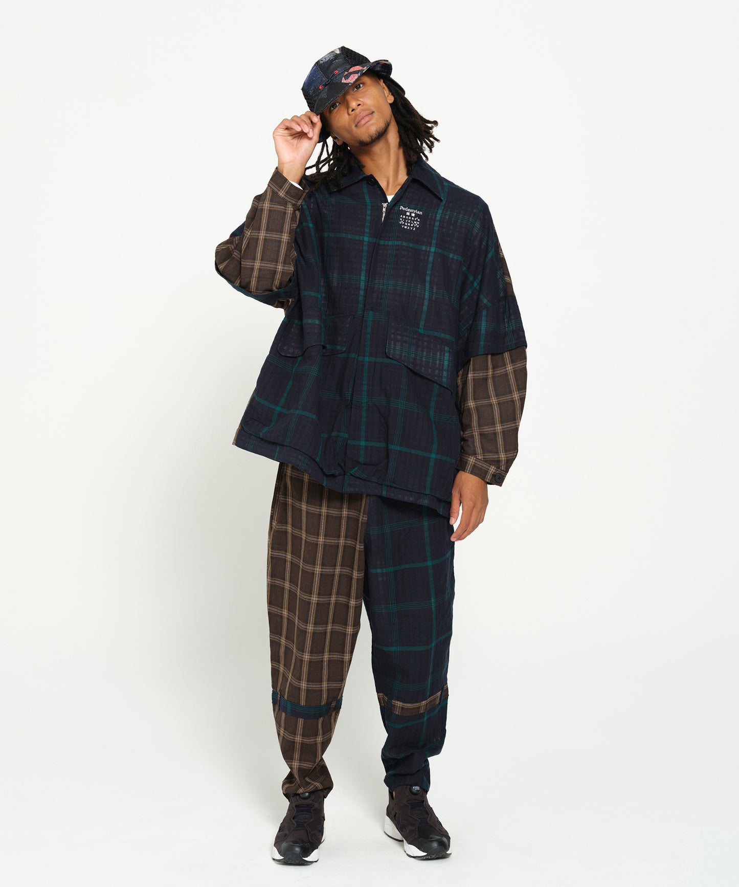 MIX CHECK BONTAGE PANTS