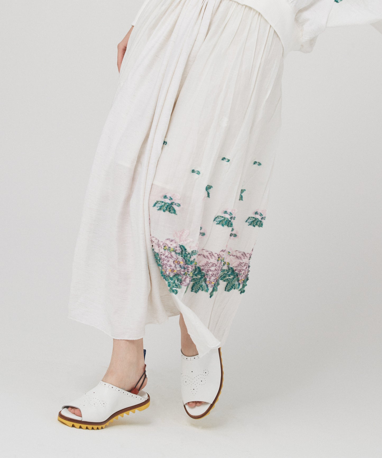 Mosaic Garden Lace-Up Skirt