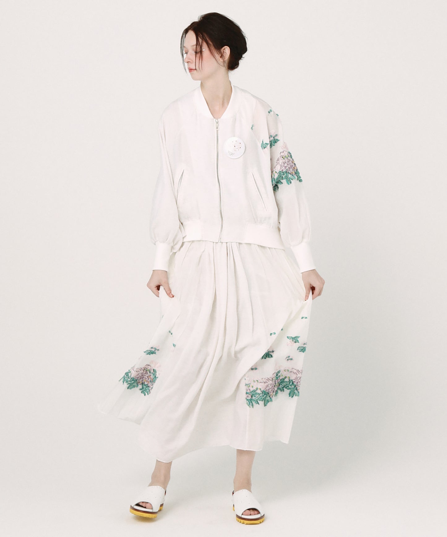 Mosaic Garden Lace-Up Skirt