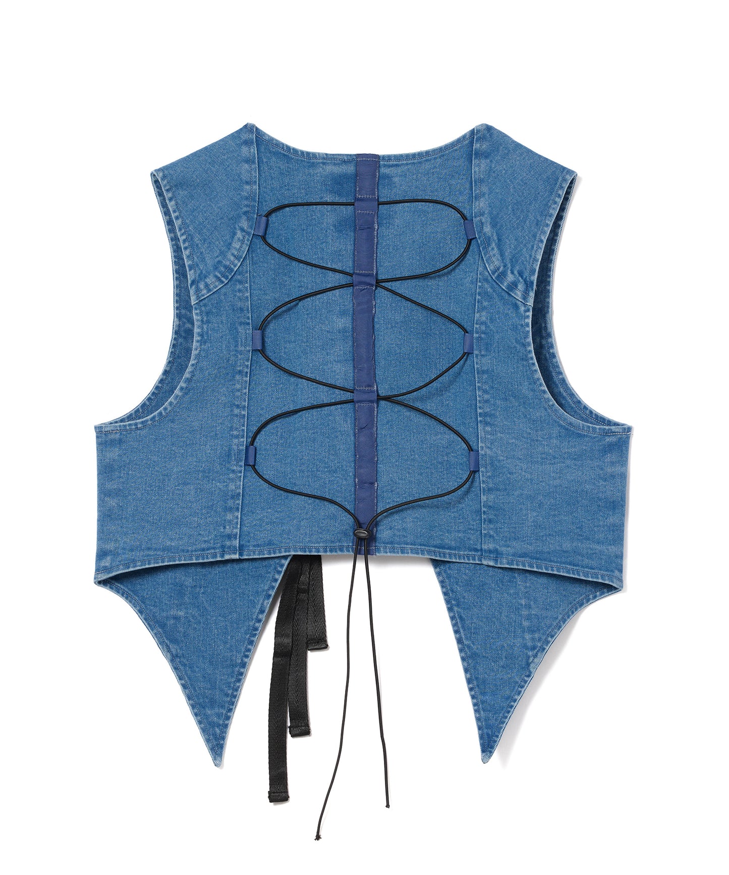 BATWING HEM DENIM VEST