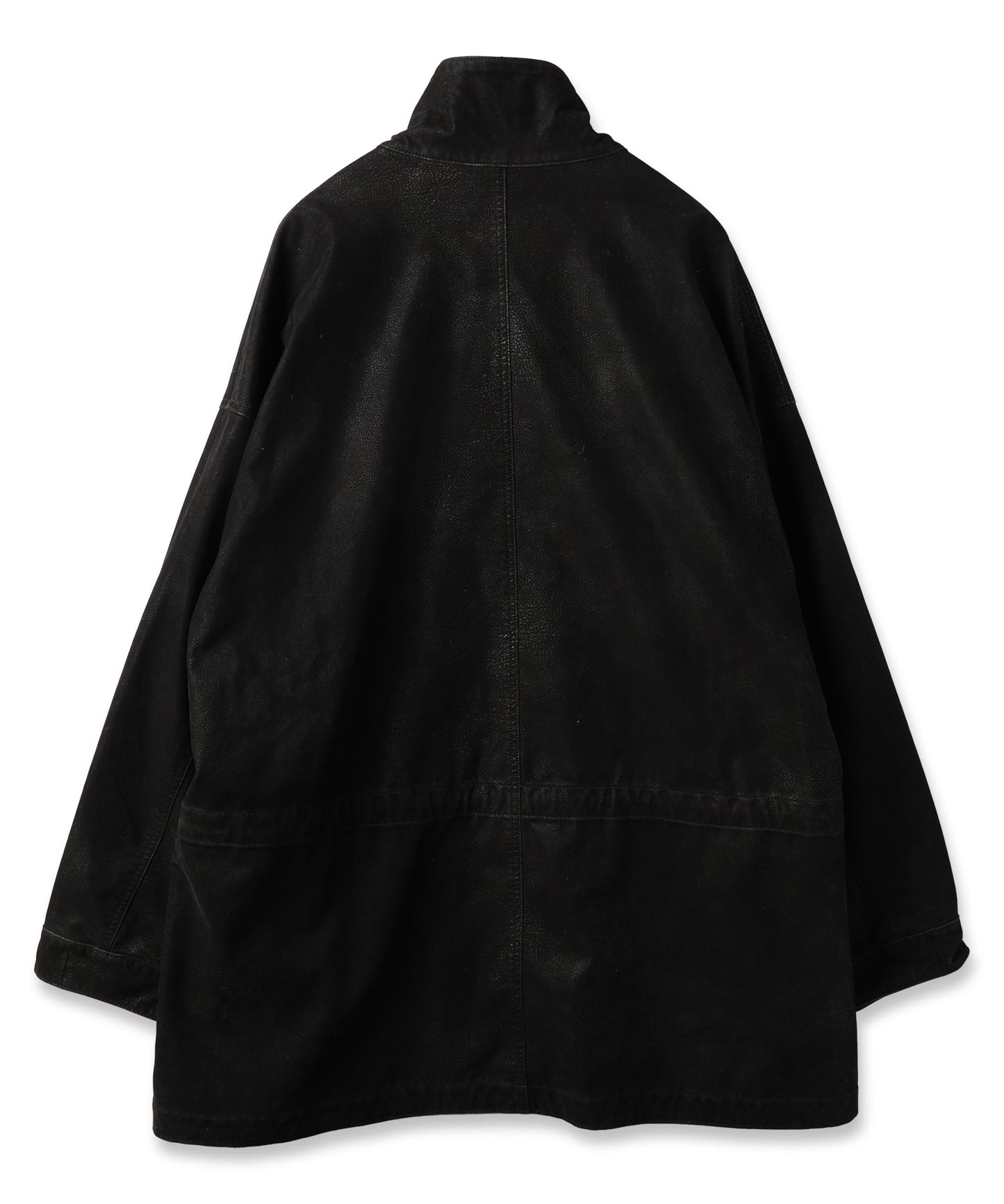 FLOCKING ECO LEATHER COAT