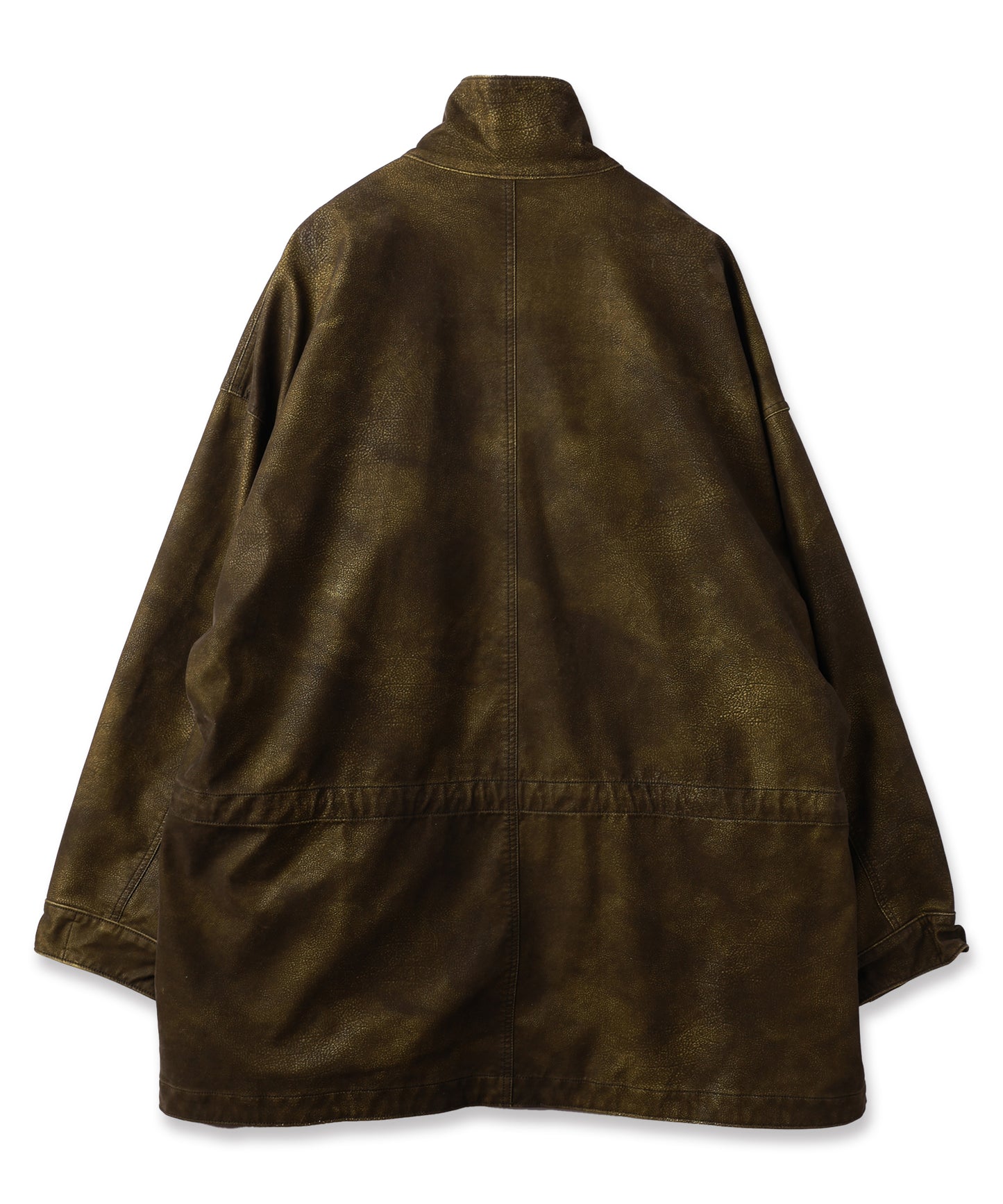 FLOCKING ECO LEATHER COAT