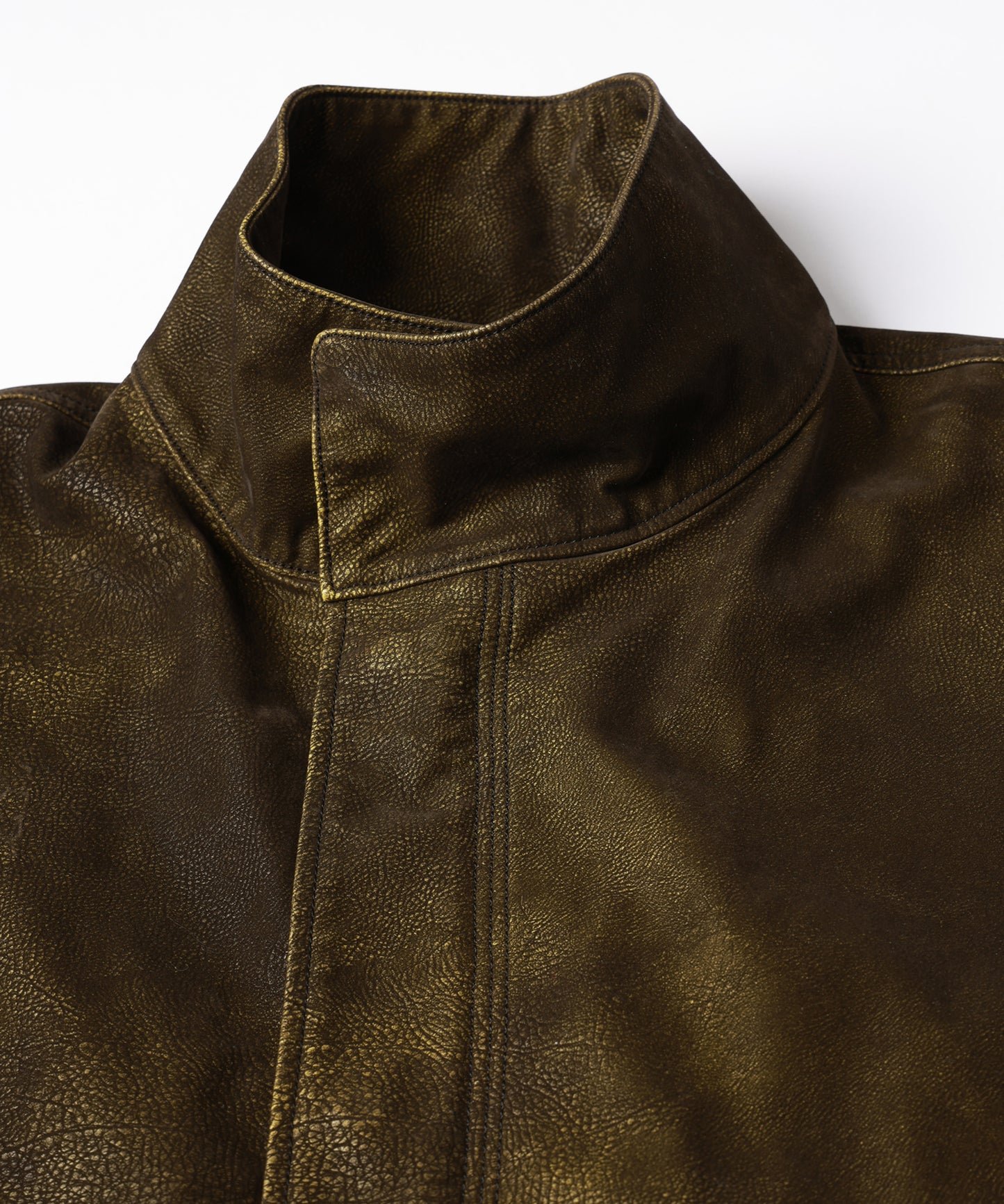 FLOCKING ECO LEATHER COAT