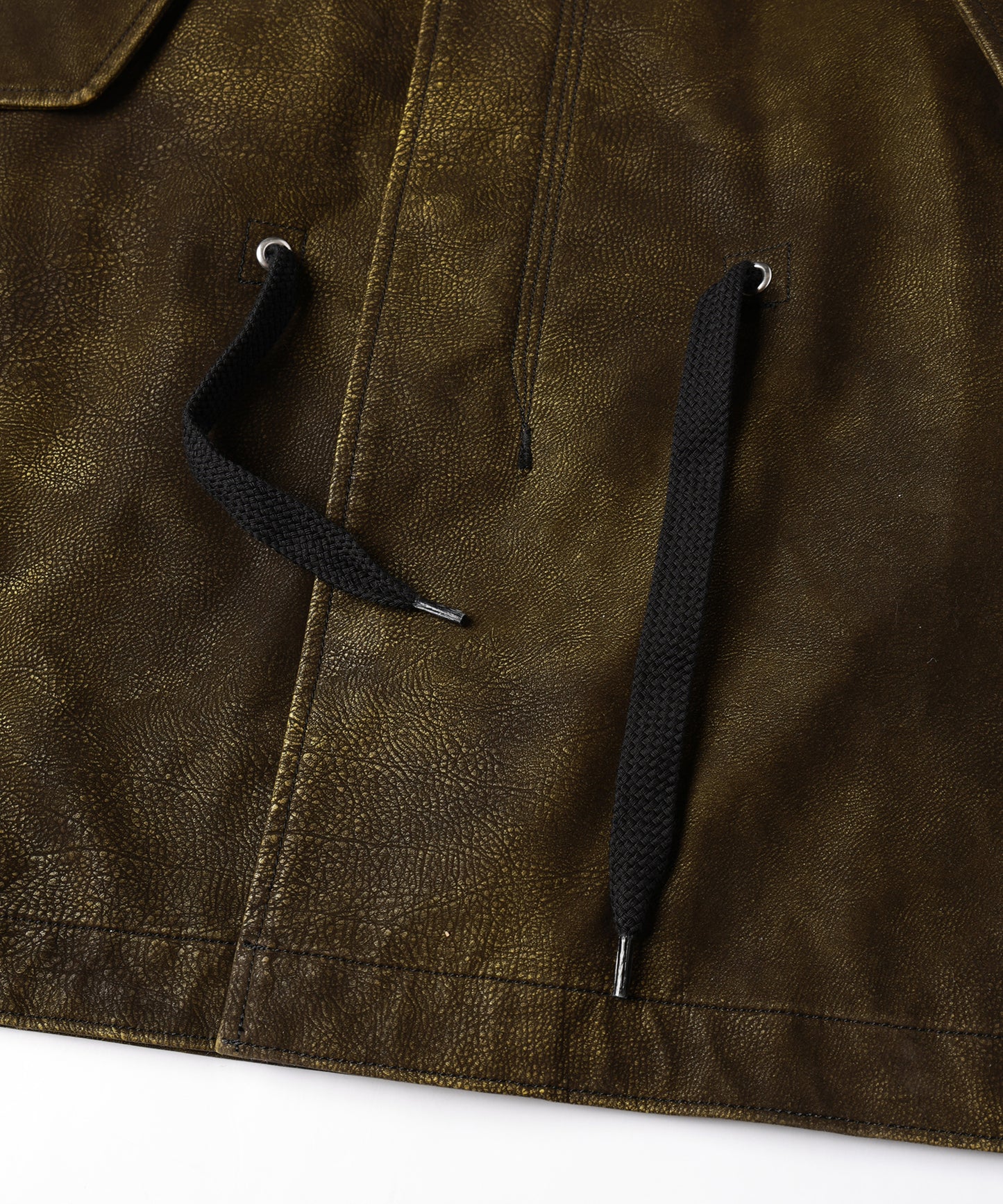 FLOCKING ECO LEATHER COAT