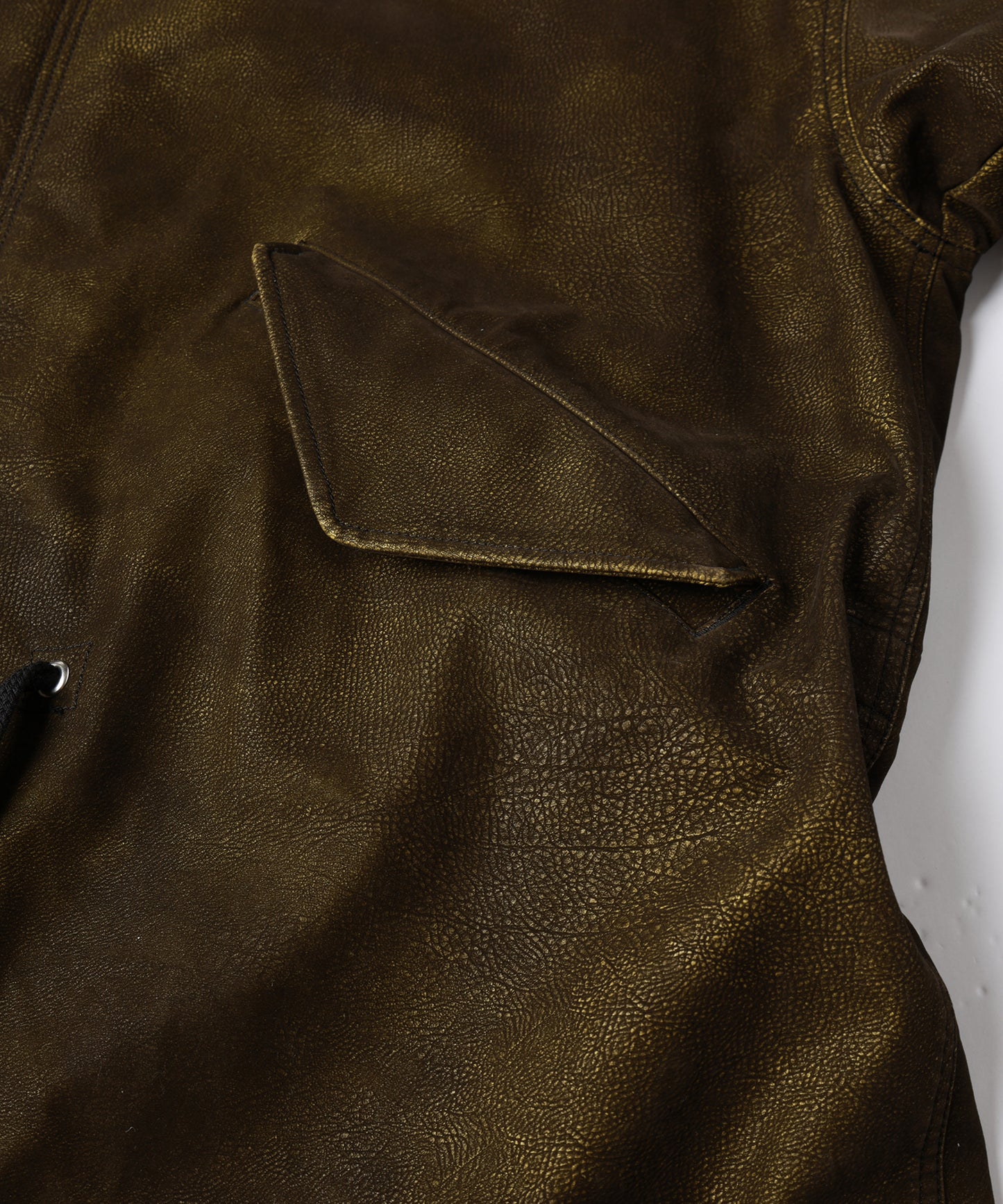 FLOCKING ECO LEATHER COAT