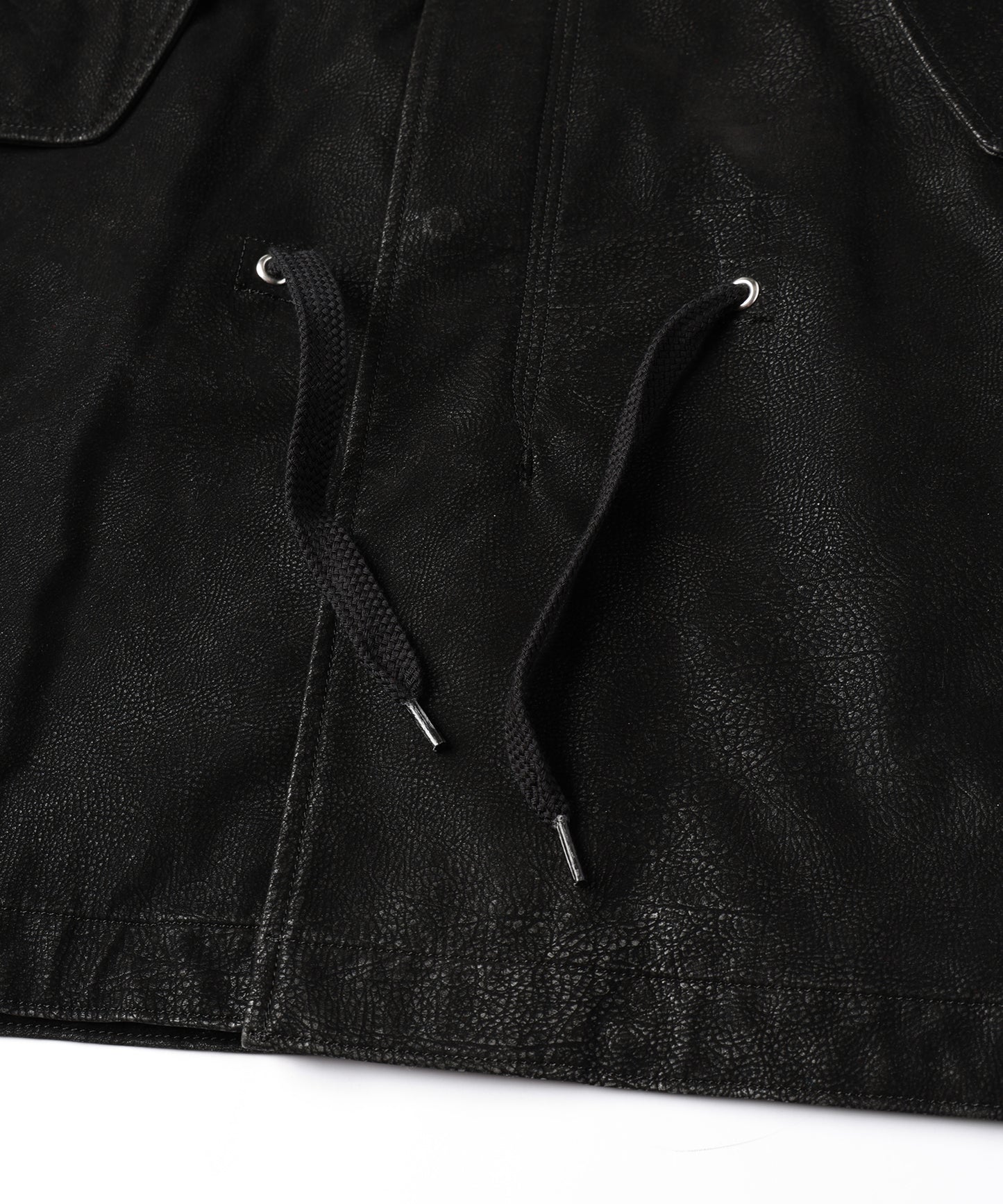 FLOCKING ECO LEATHER COAT