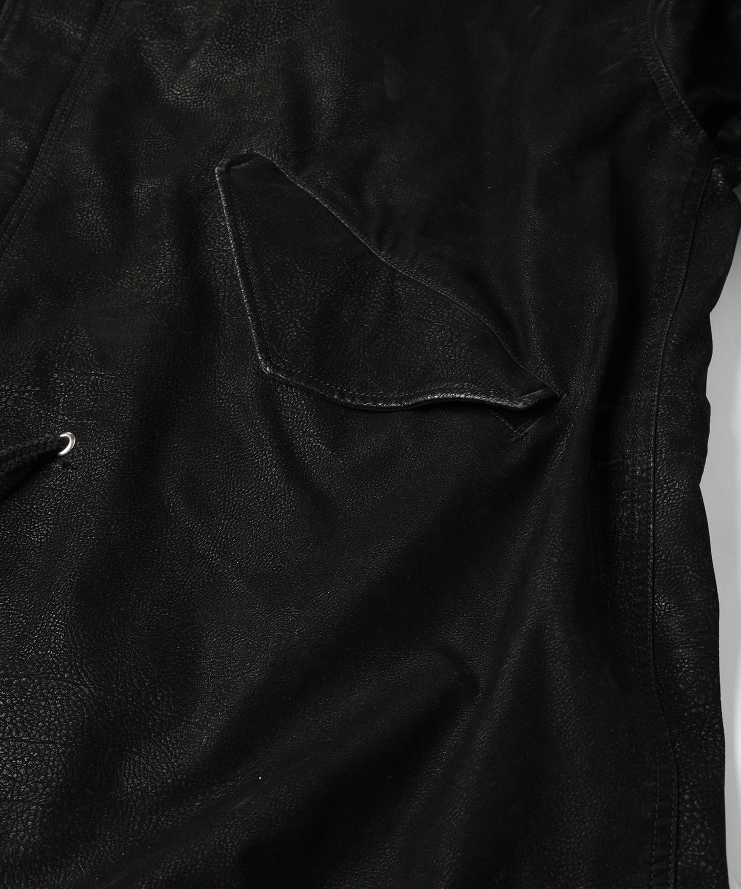 FLOCKING ECO LEATHER COAT