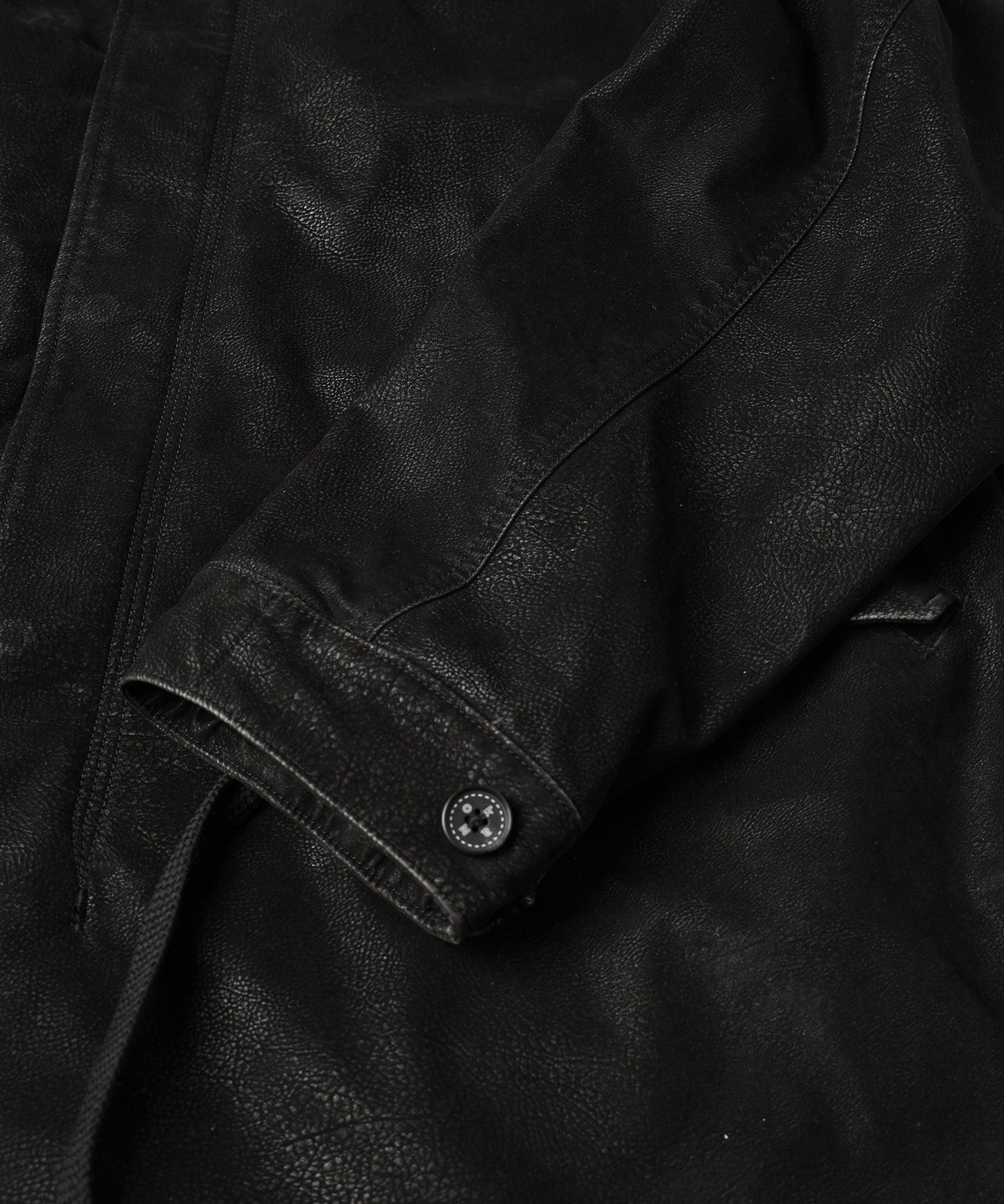 FLOCKING ECO LEATHER COAT