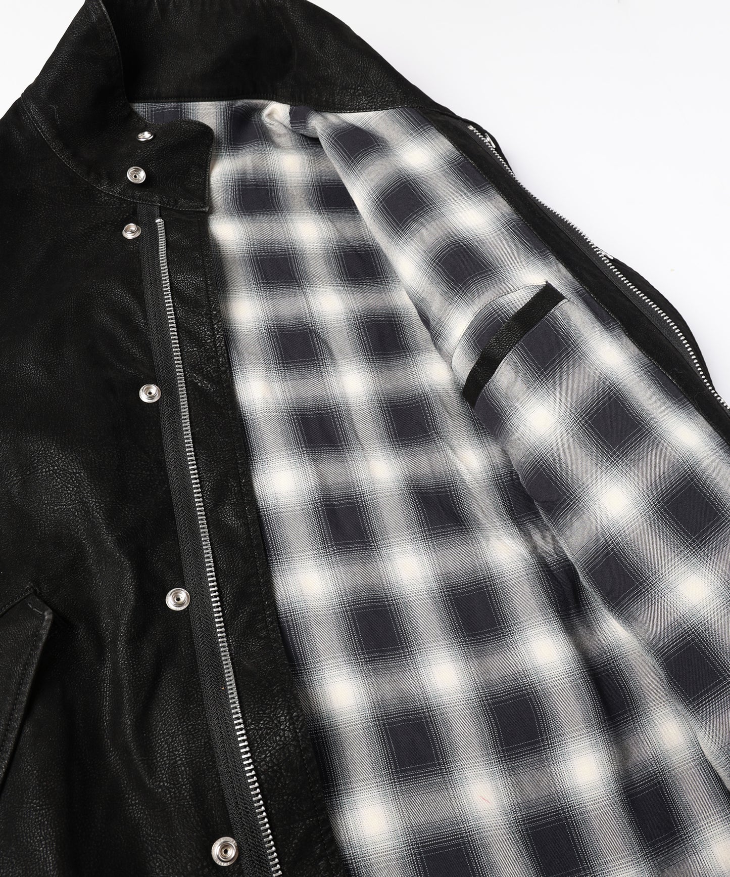 FLOCKING ECO LEATHER COAT