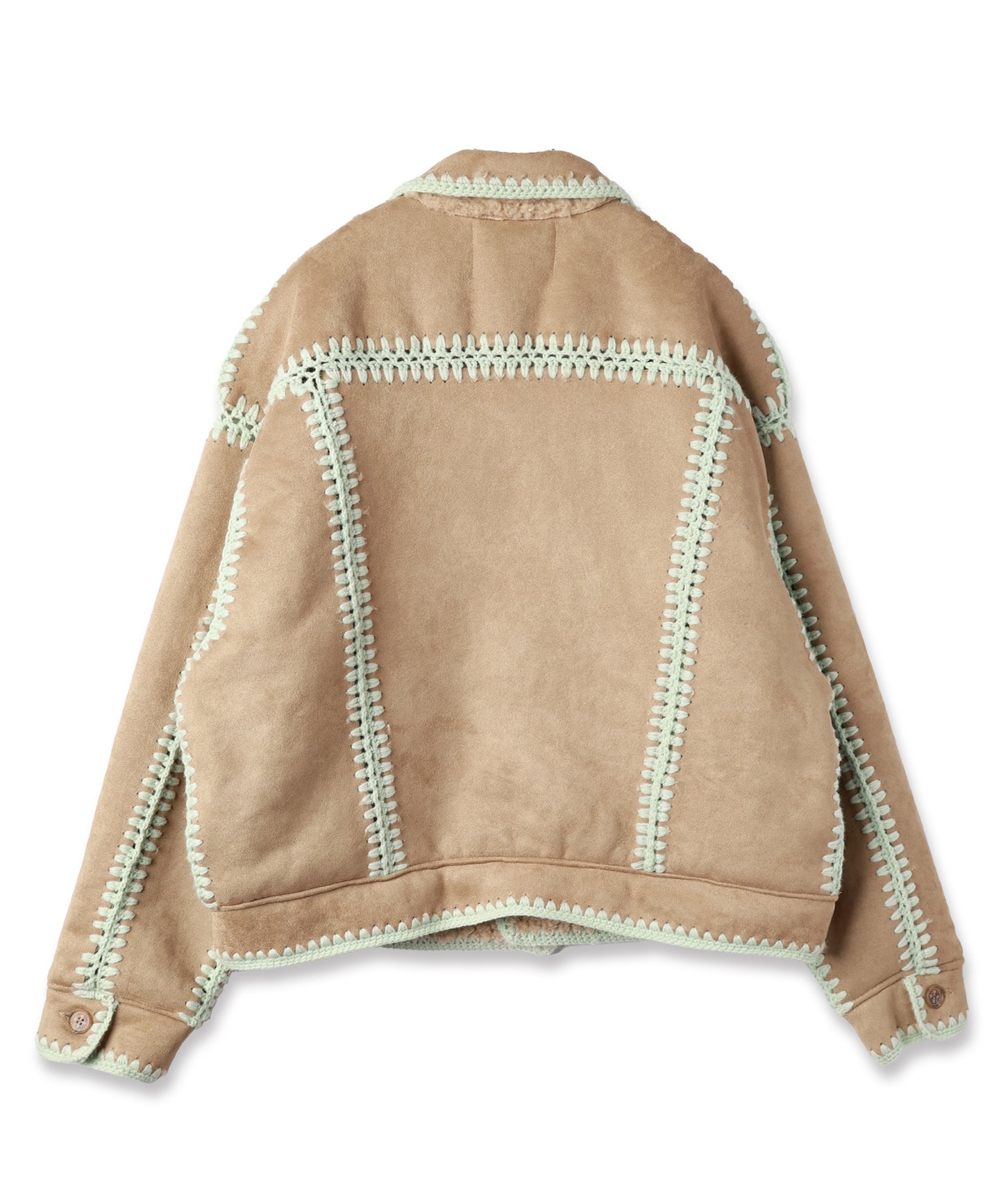 HAND KNITTING BOA BLOUSON