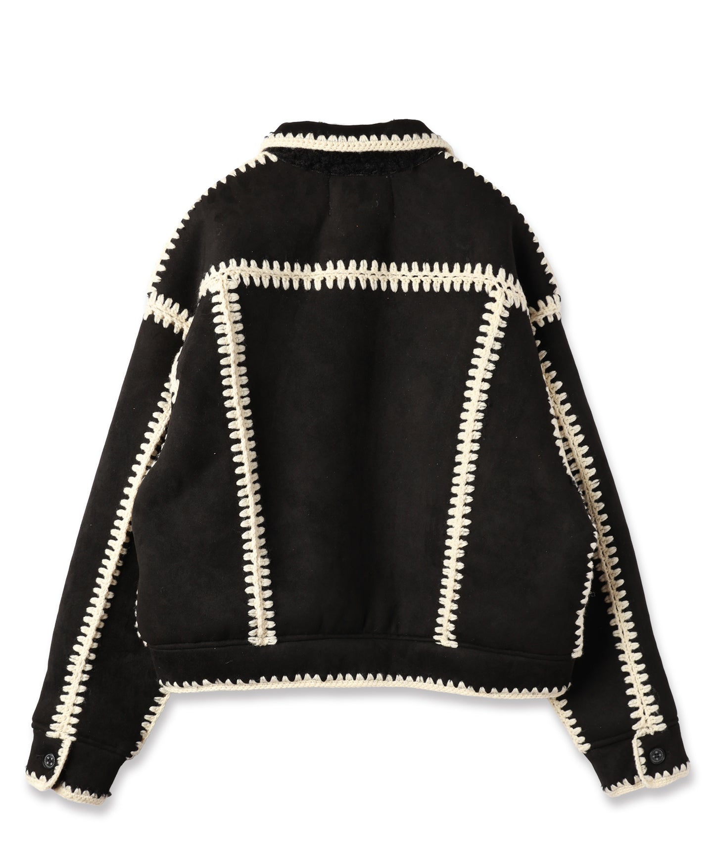 HAND KNITTING BOA BLOUSON
