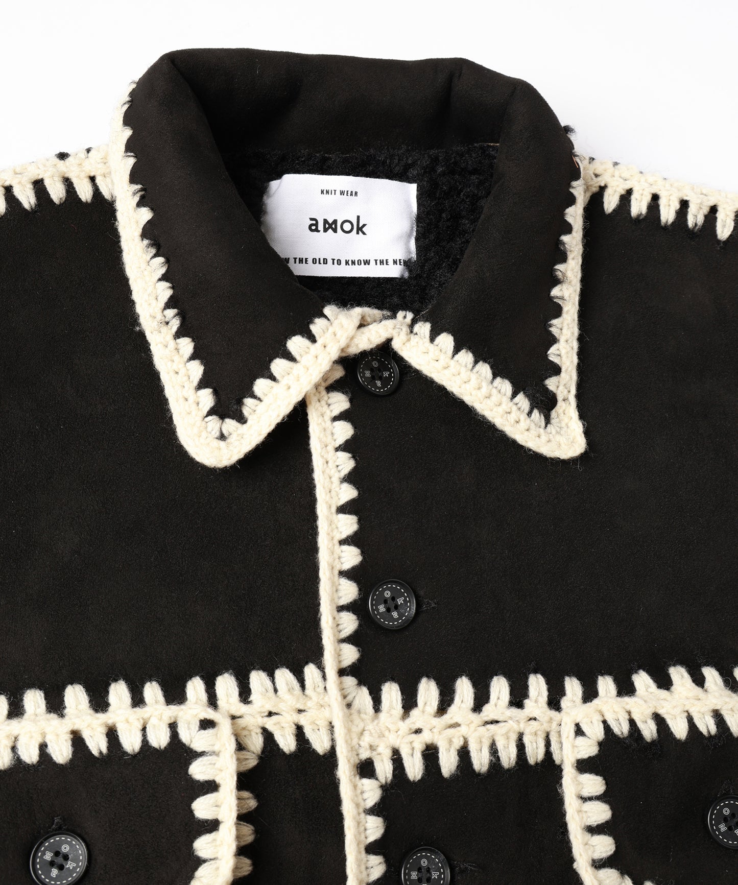 HAND KNITTING BOA BLOUSON
