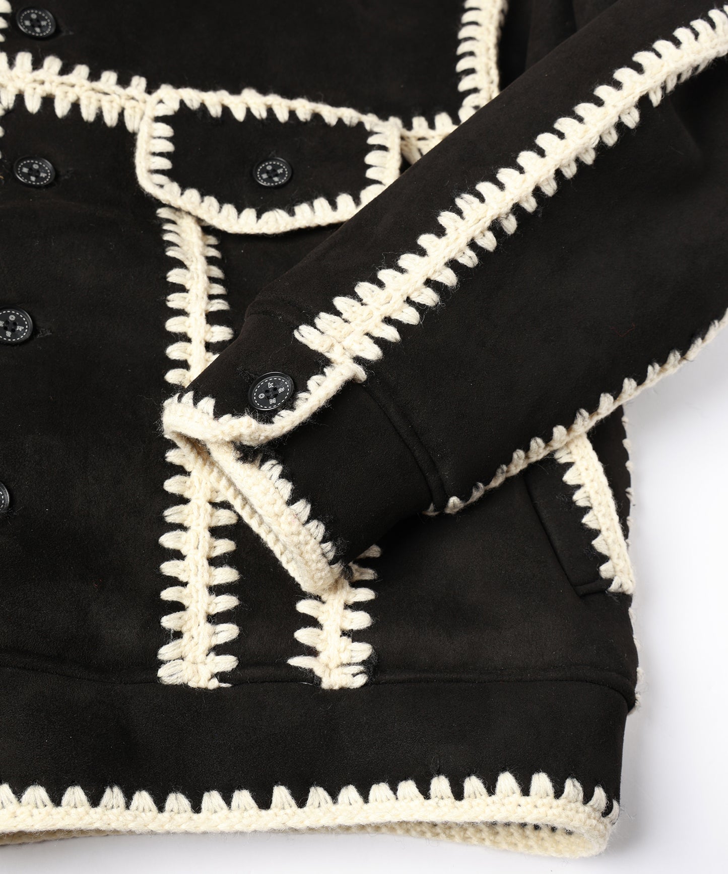 HAND KNITTING BOA BLOUSON