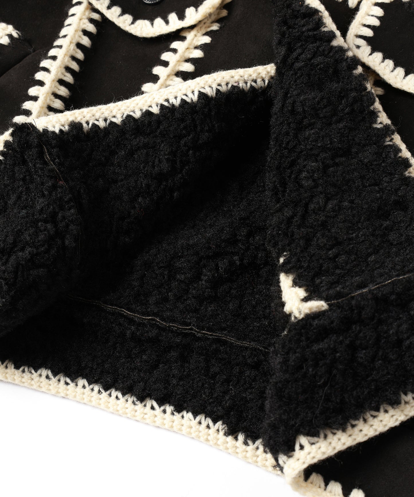 HAND KNITTING BOA BLOUSON