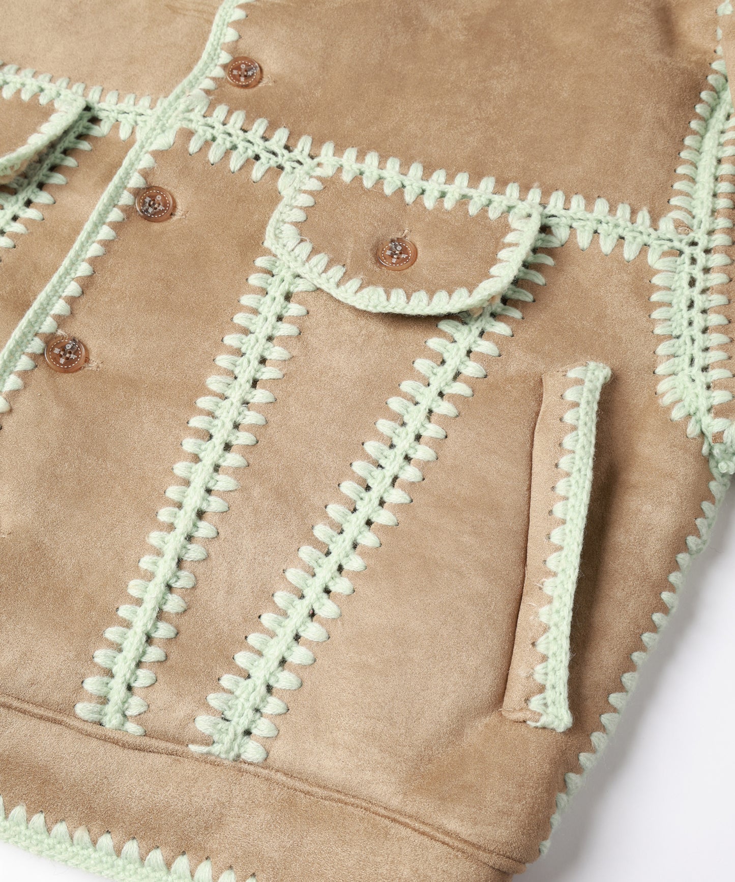 HAND KNITTING BOA BLOUSON