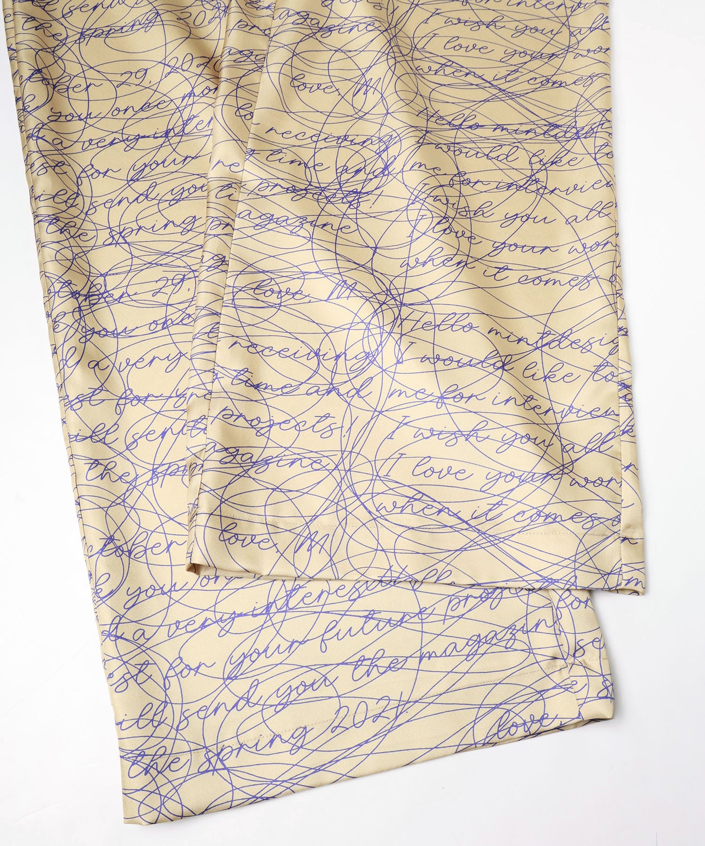 INK LETTER GATHER PANTS