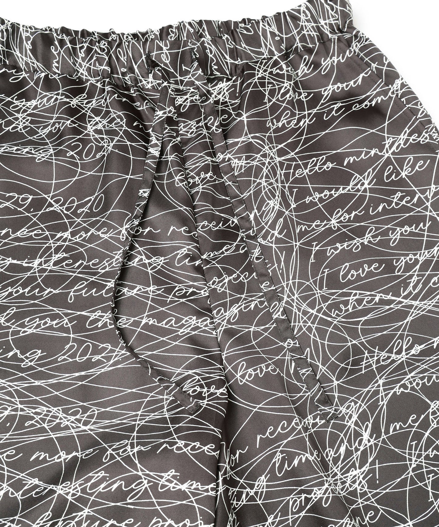 INK LETTER GATHER PANTS