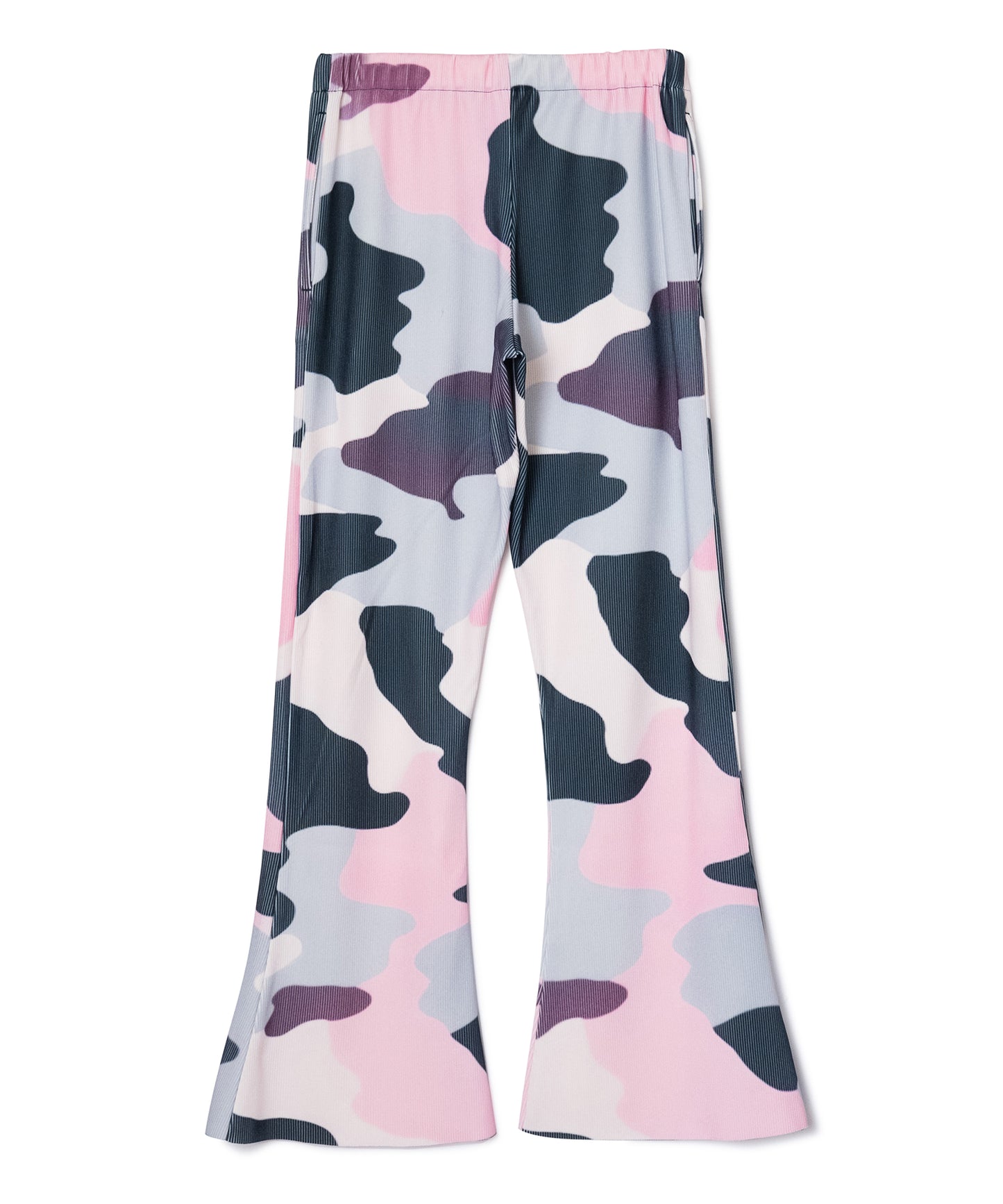 PRINT RIB FLARE PANTS