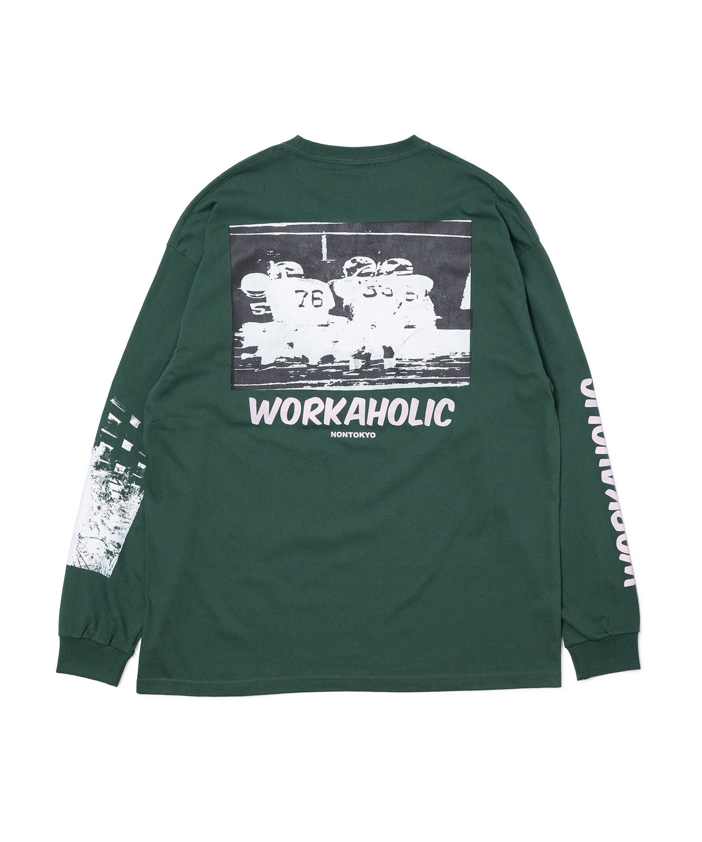 PRINT L/S T-SHIRT(WORKAHOLIC)