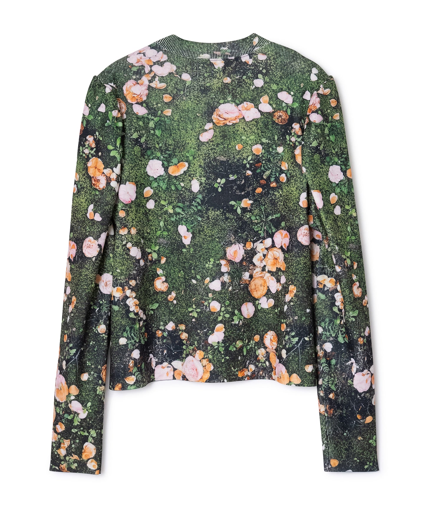 PRINT RIB PUFF SLEEVE C/S