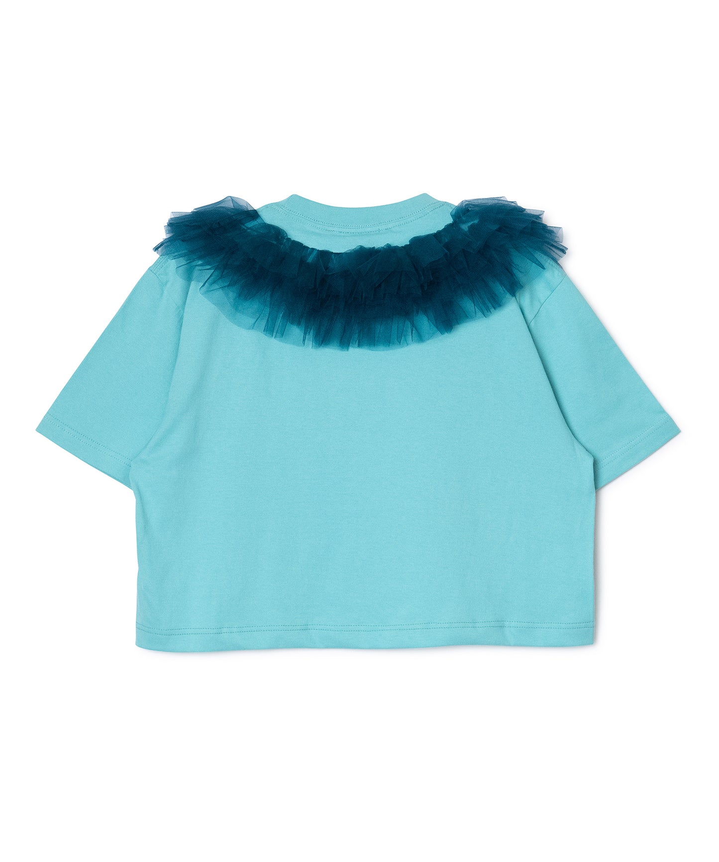 FRILL TULLE COLLAR T-SHIRT