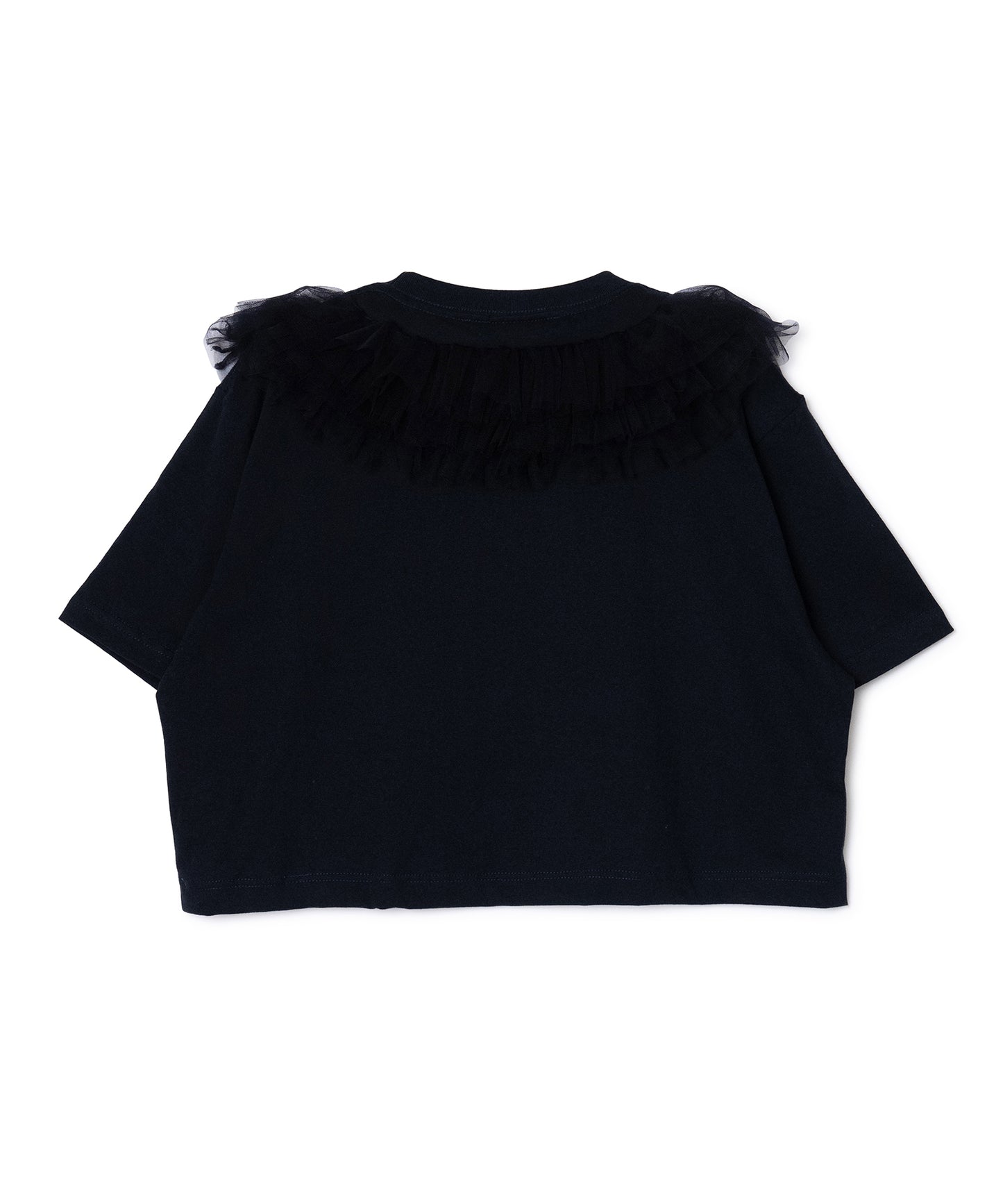FRILL TULLE COLLAR T-SHIRT