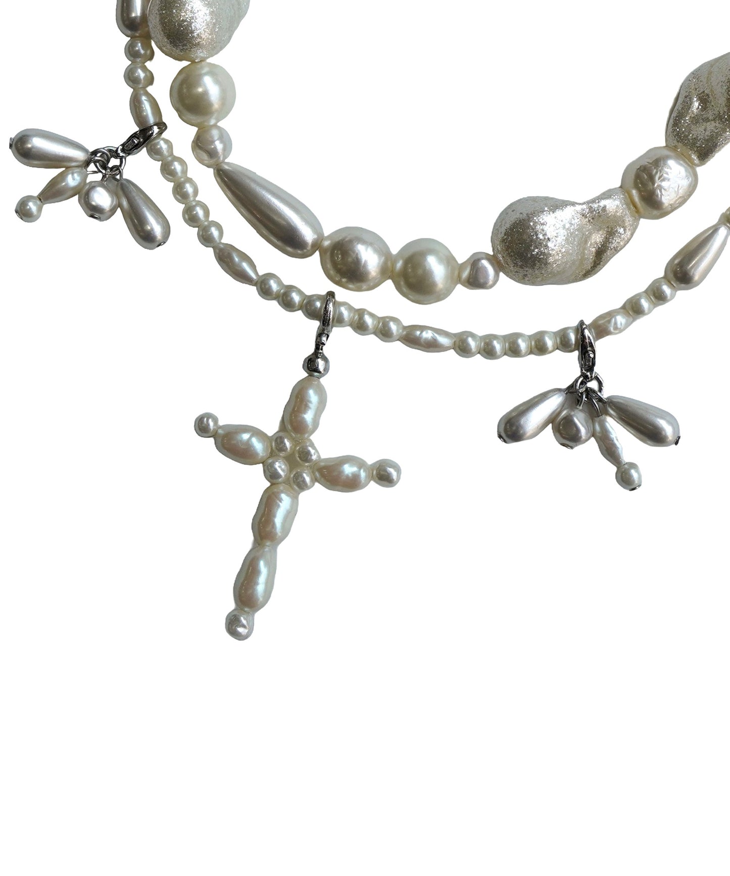 PEARL MOTIF LAYERED NECKLACE