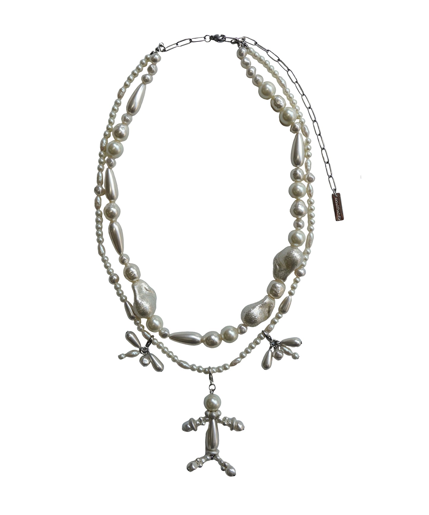 PEARL MOTIF LAYERED NECKLACE
