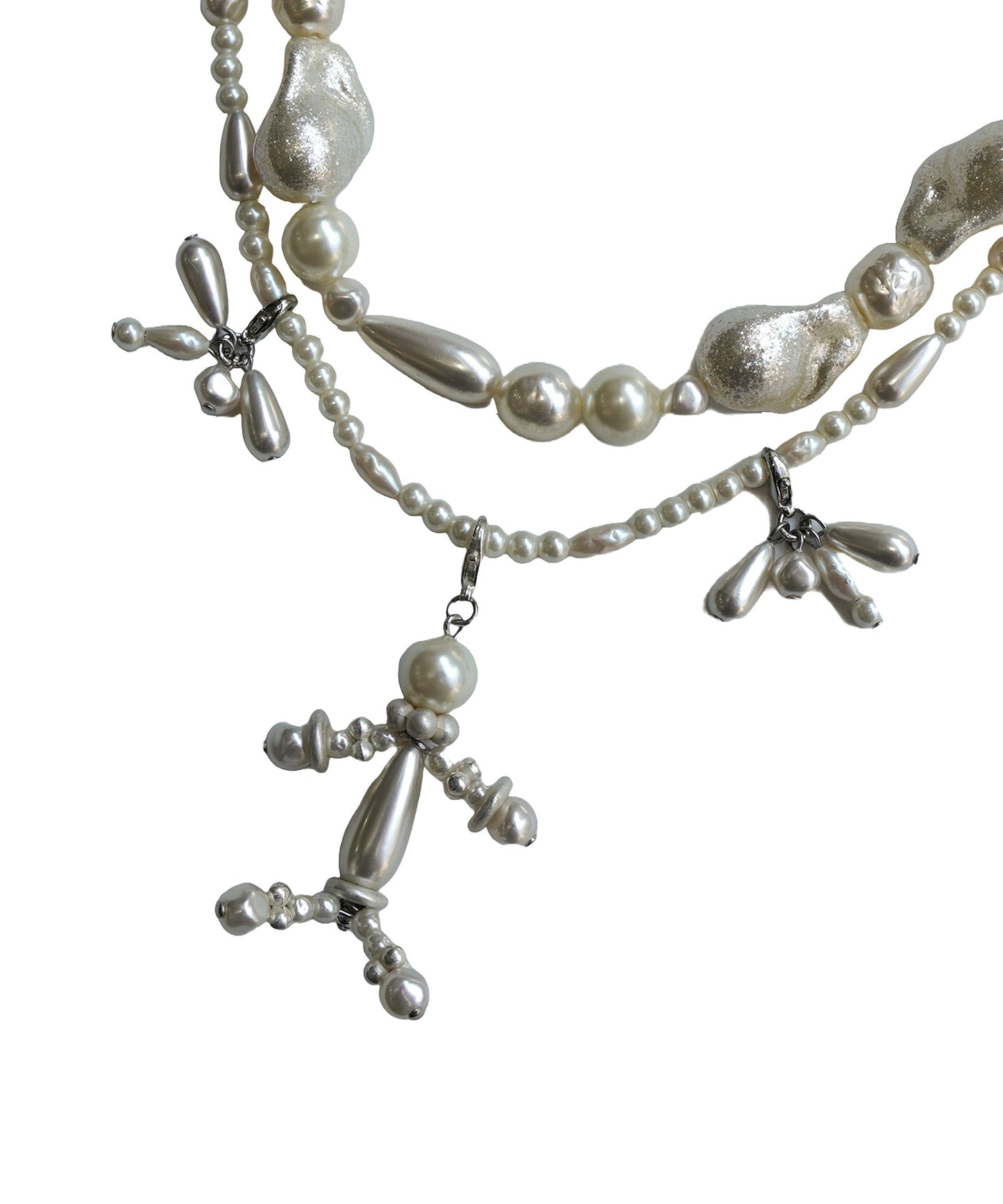 PEARL MOTIF LAYERED NECKLACE