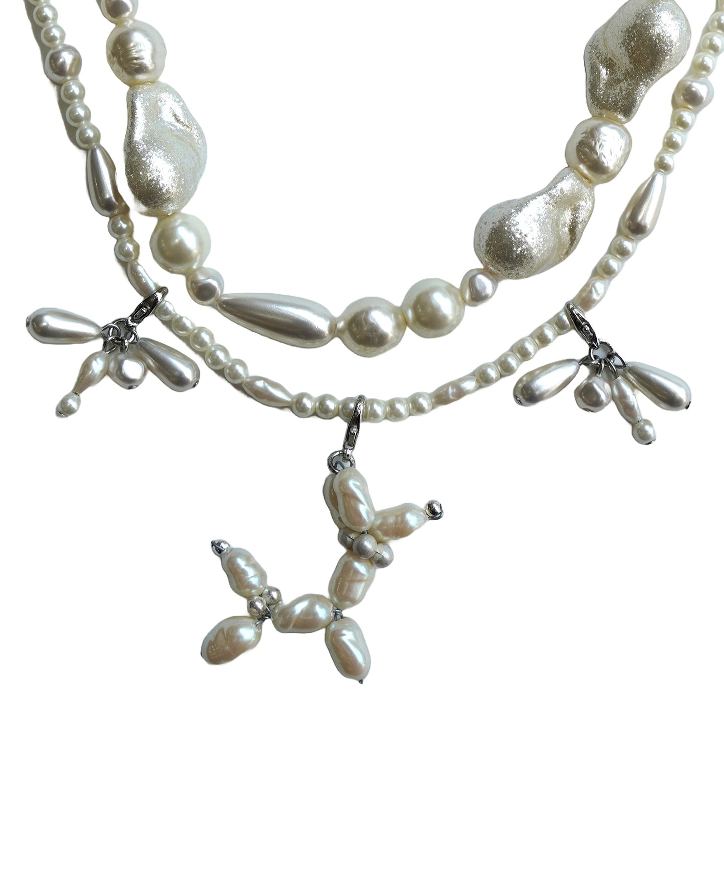 PEARL MOTIF LAYERED NECKLACE