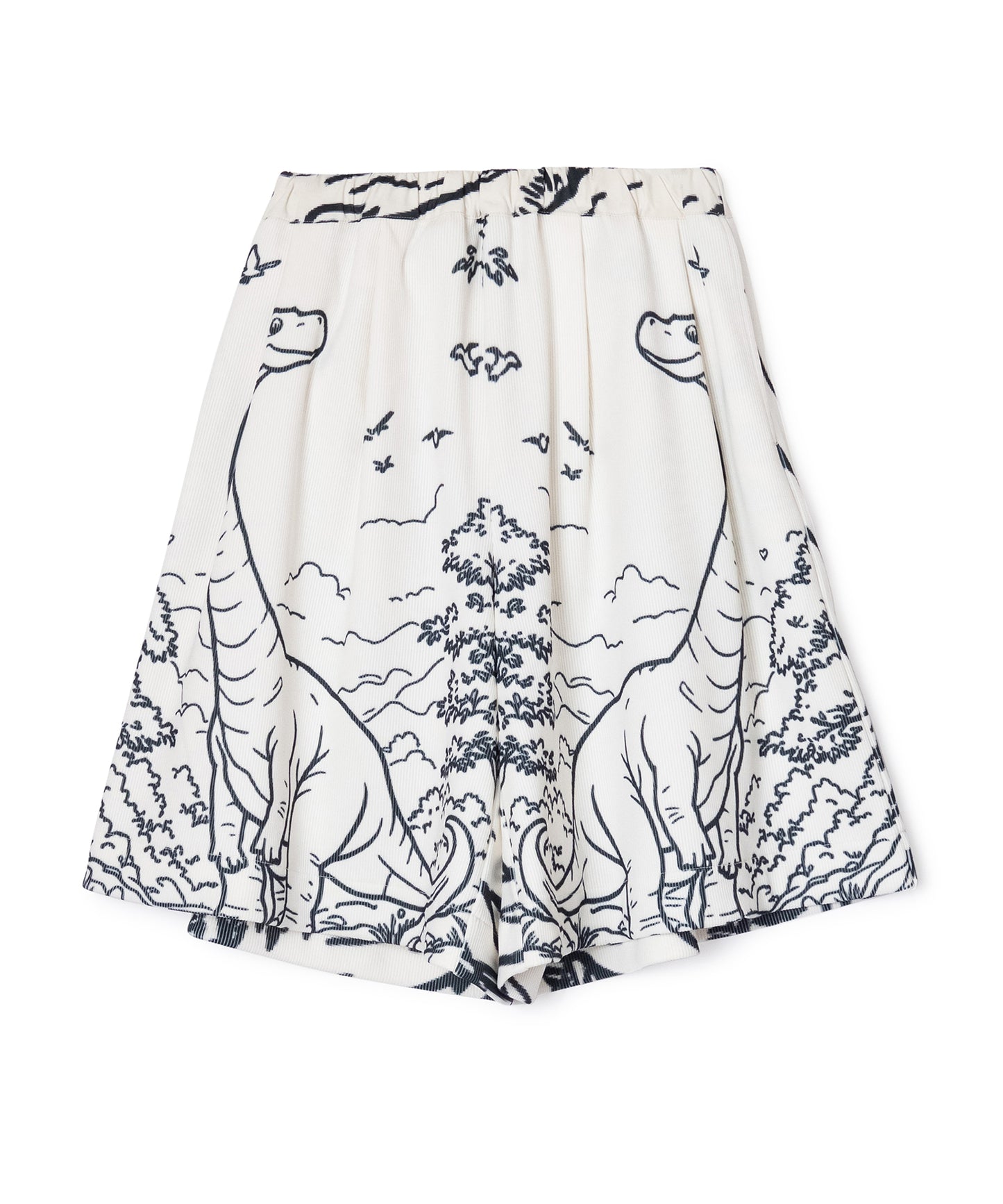 PRINT RIB WIDE SHORTS