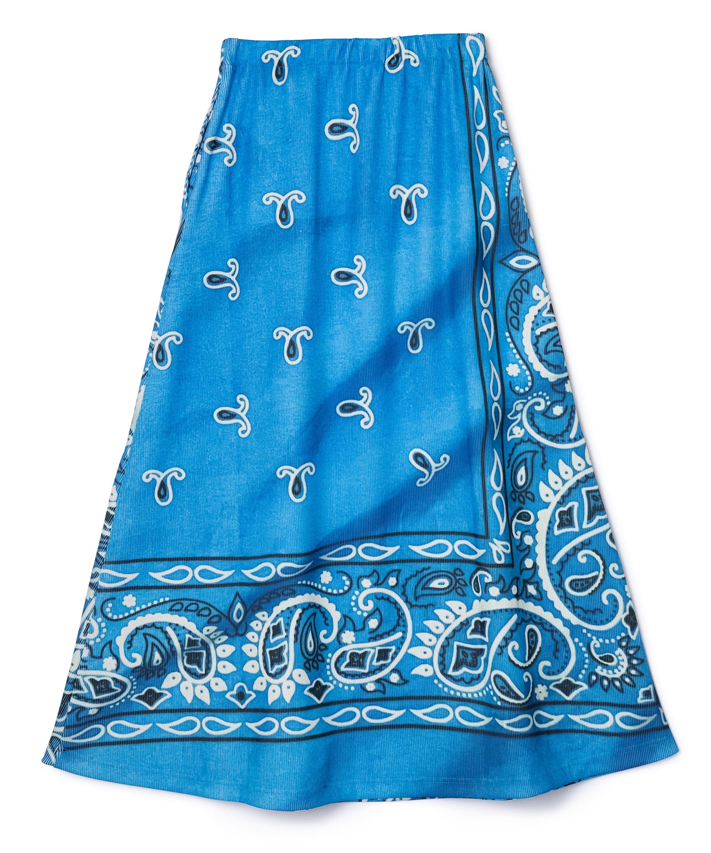 PRINT RIB LONG SKIRT