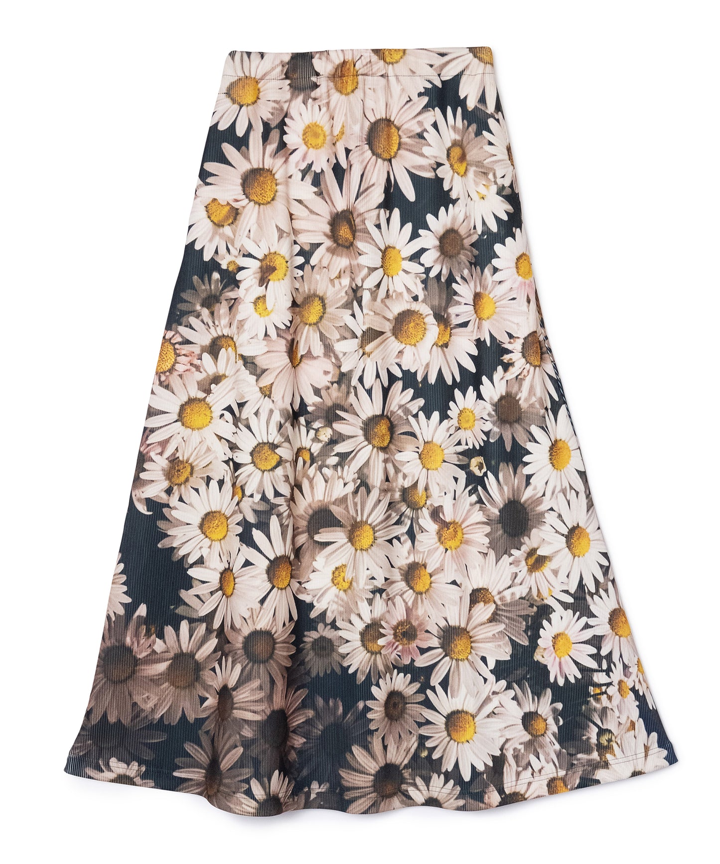 PRINT RIB LONG SKIRT