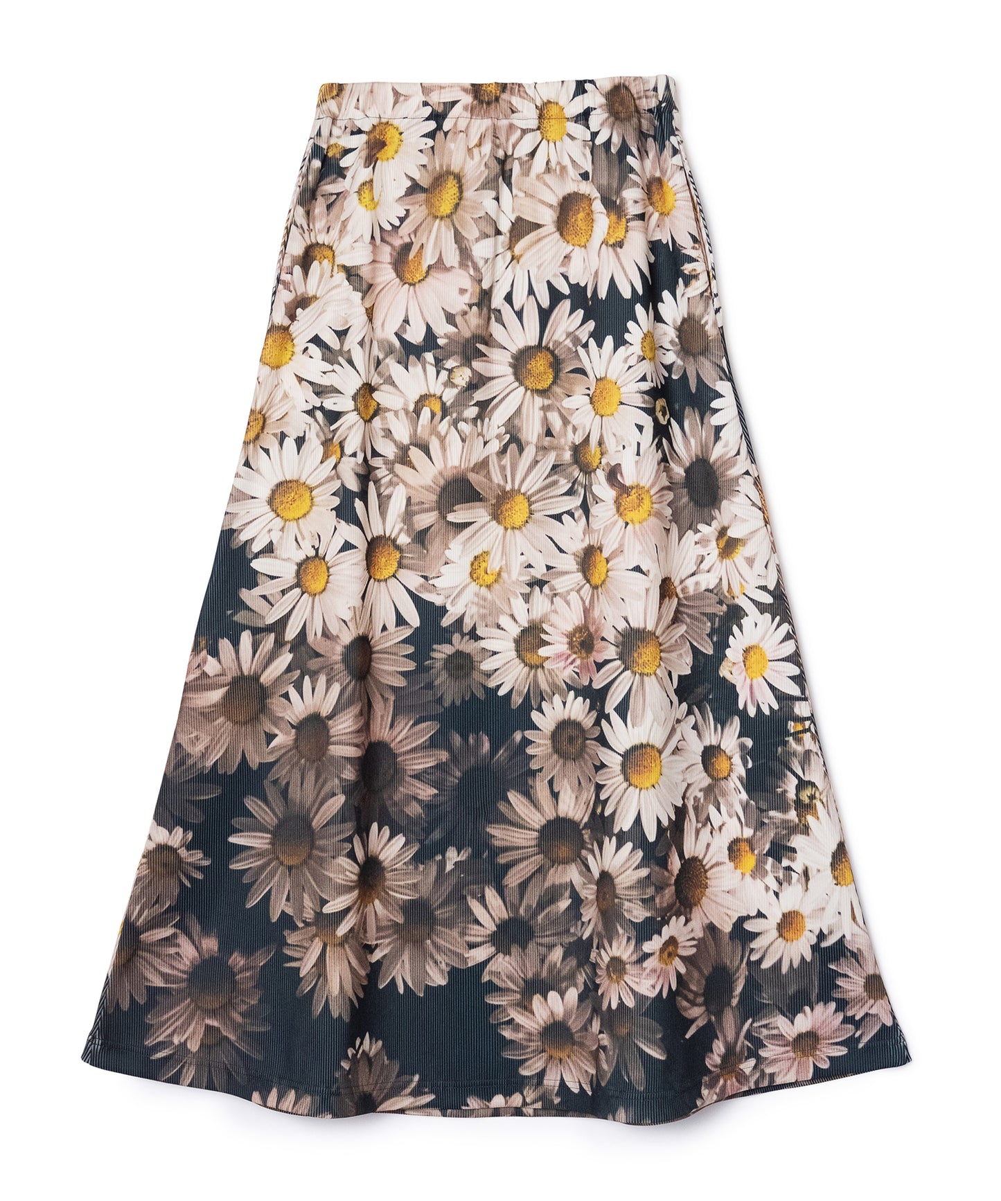 PRINT RIB LONG SKIRT