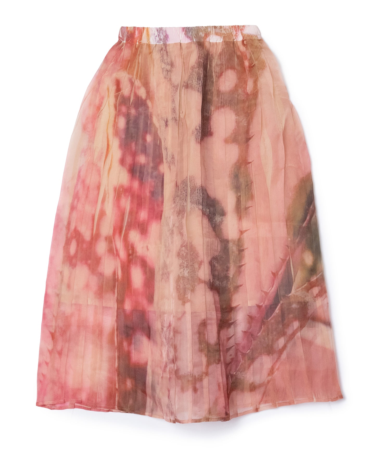 DIRECT PRINT SHEER PLEATS SKIRT