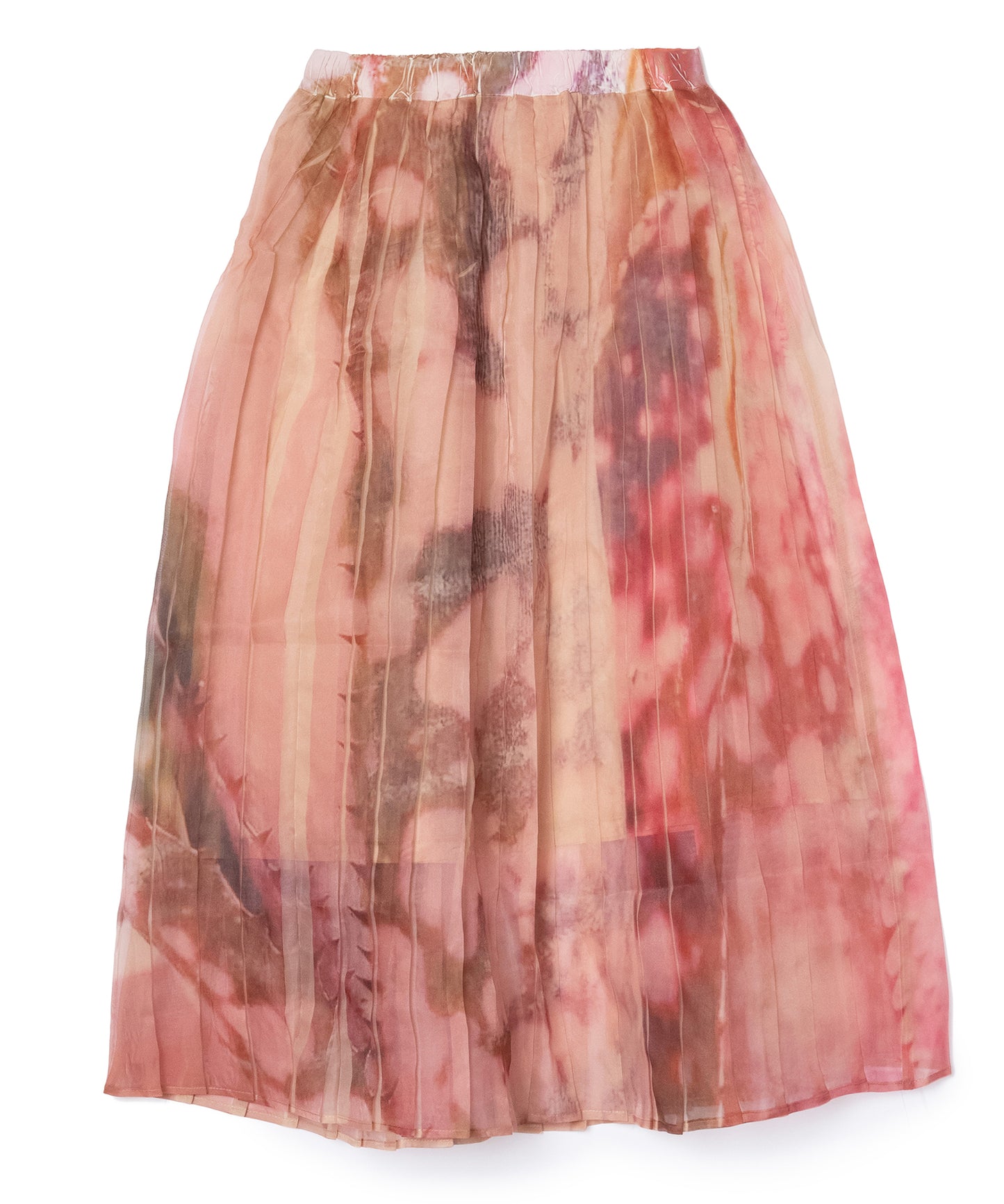DIRECT PRINT SHEER PLEATS SKIRT