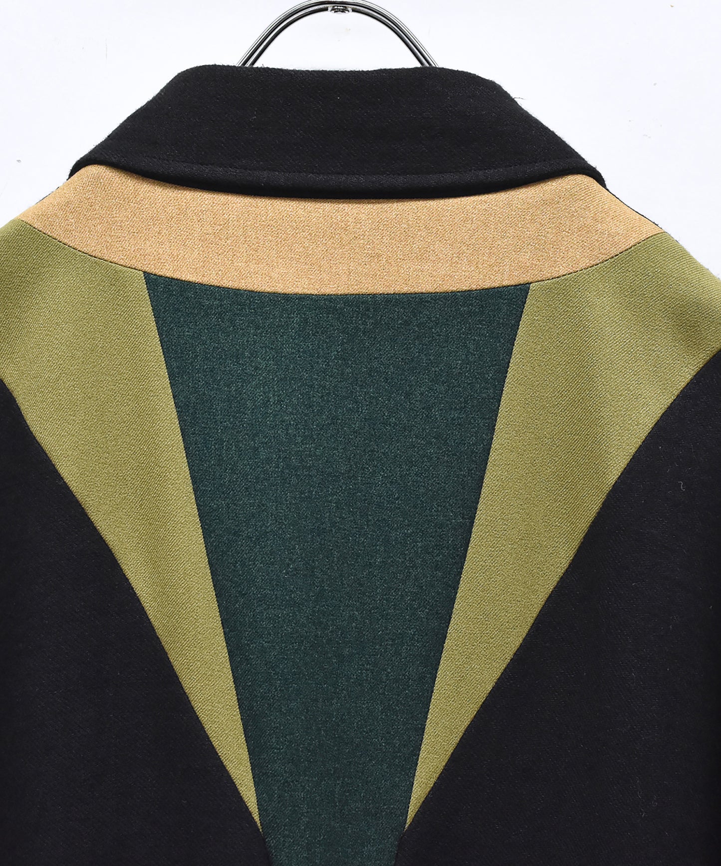 COLOR MIX LINEN WOOL COAT