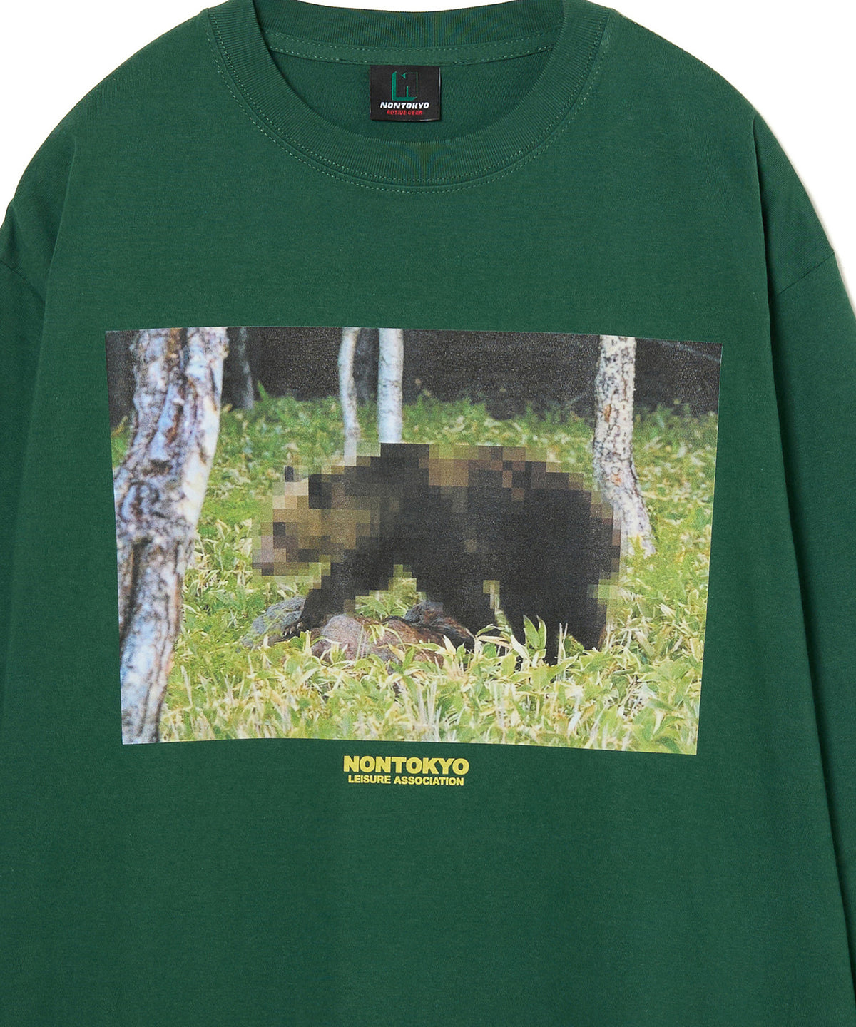 PRINT L/S T-SHIRT(MOSAIC BEAR)