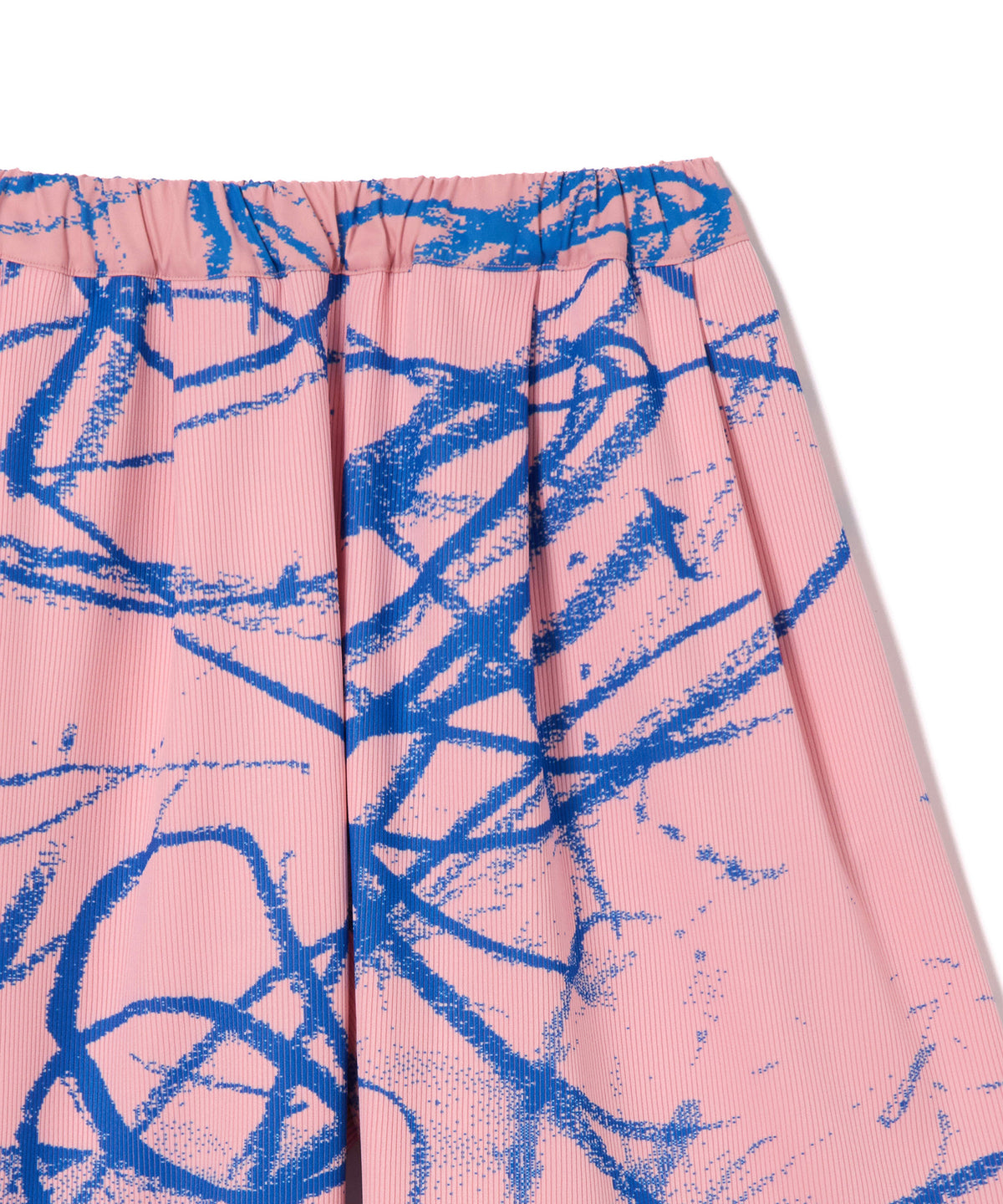 PRINT RIB WIDE SHORTS