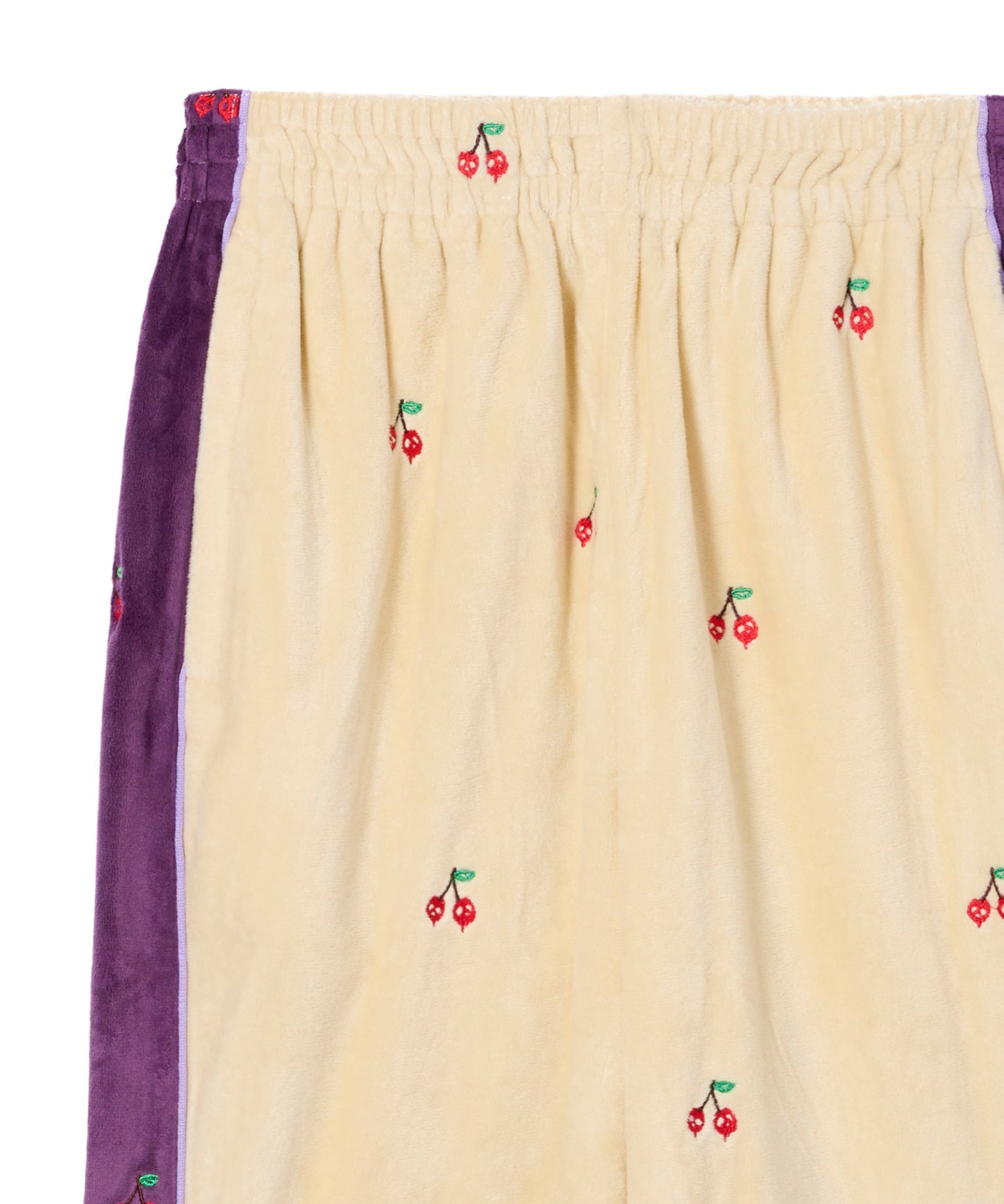 EMBROIDERY VELOUR TRACK PANTS