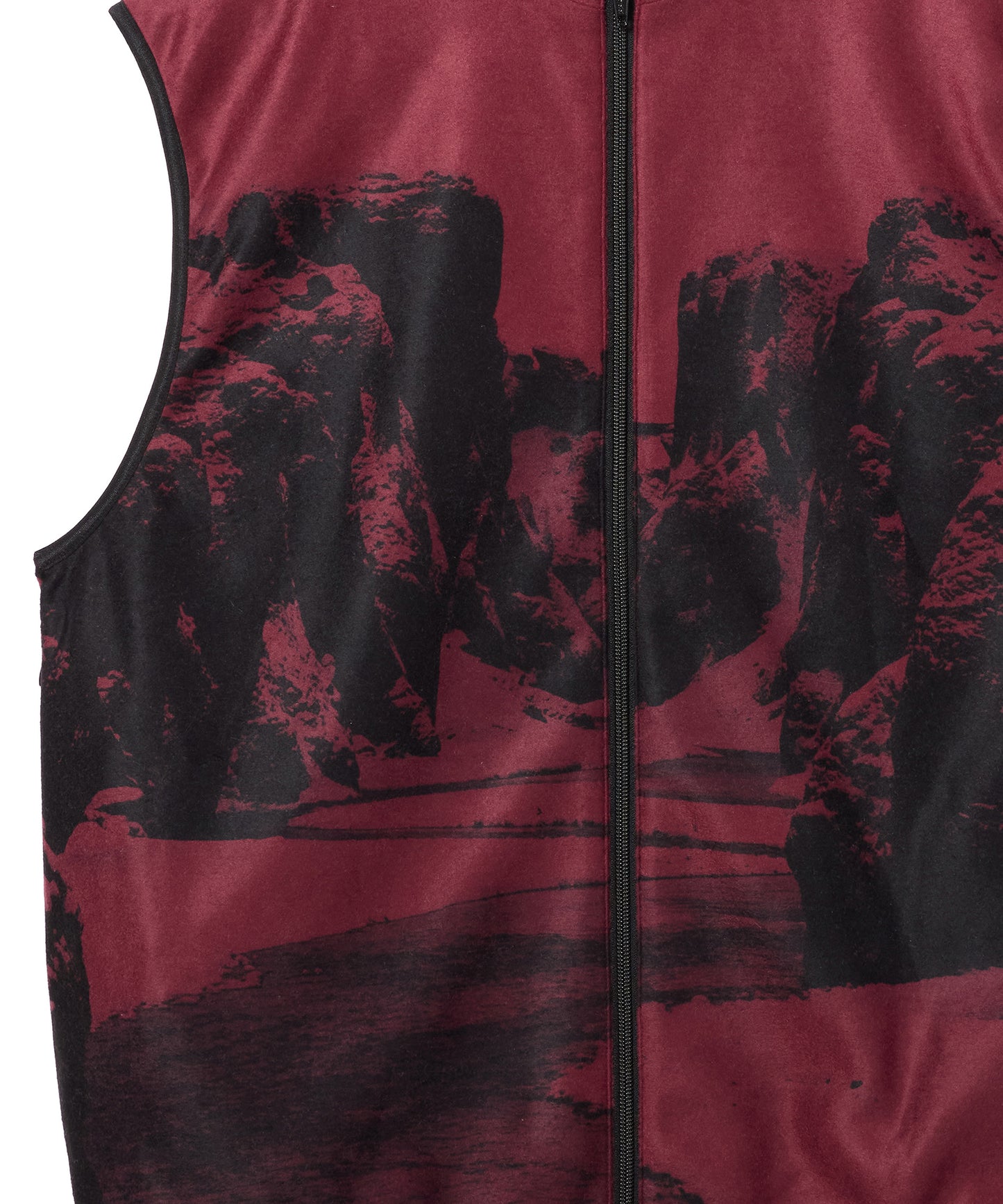 PRINT FLEECE VEST