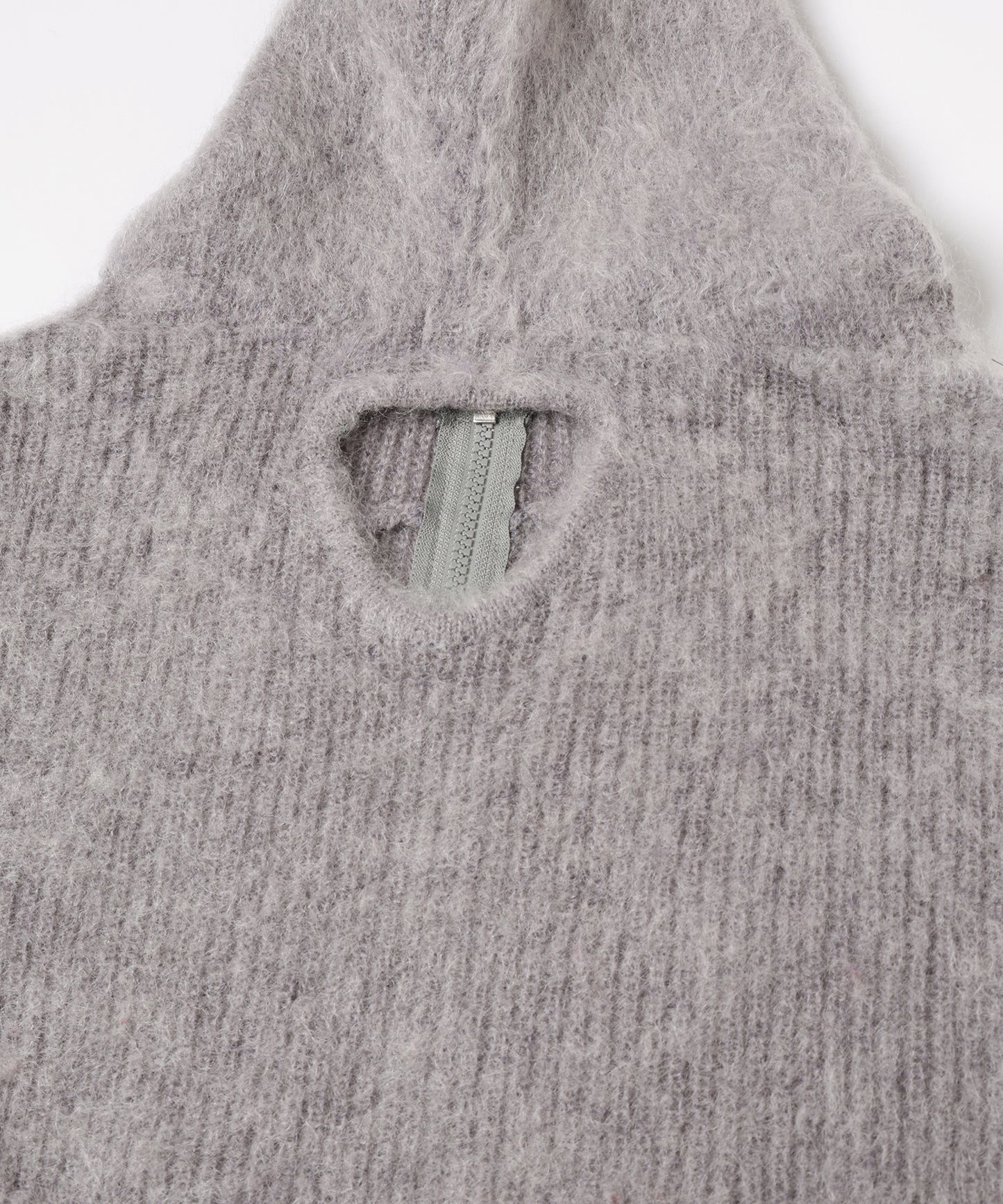 MOHAIR ZIP HOODIE