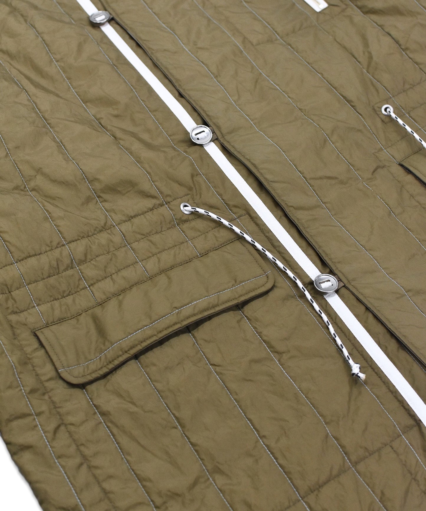 ウォッシュトキルティングモッズコート