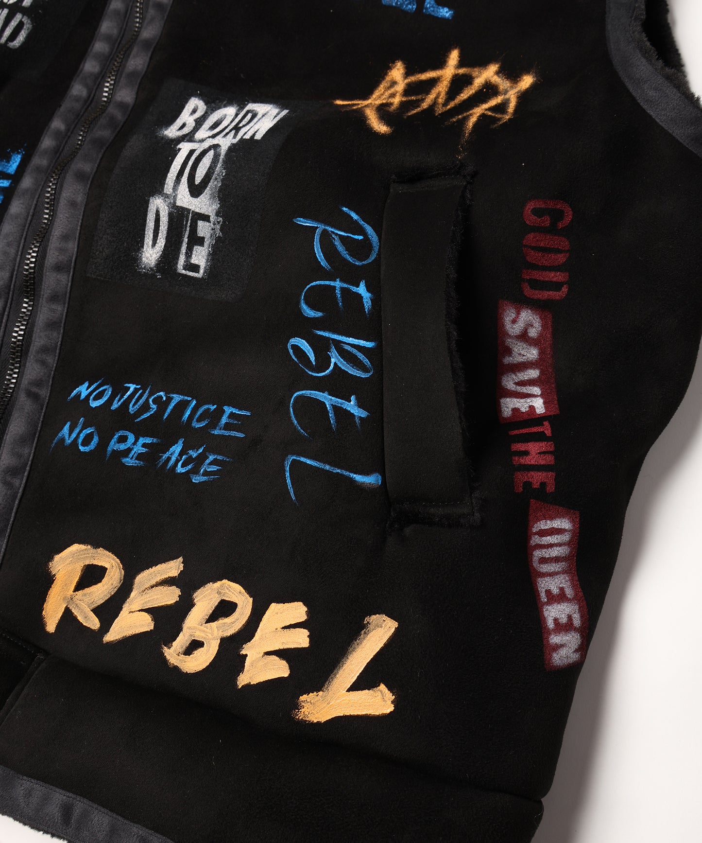 HANDPAINT MOUTON RIDERS VEST