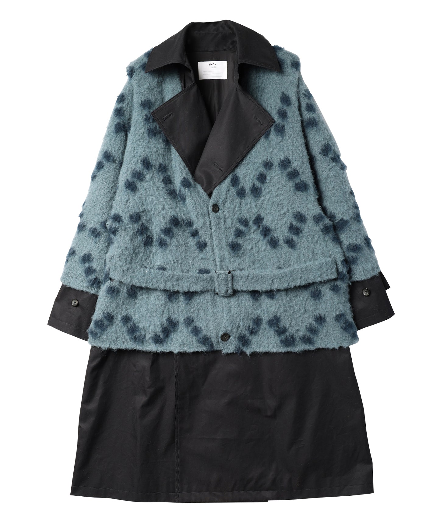 KNIT DOCKING TRENCH COAT 納期9月下旬