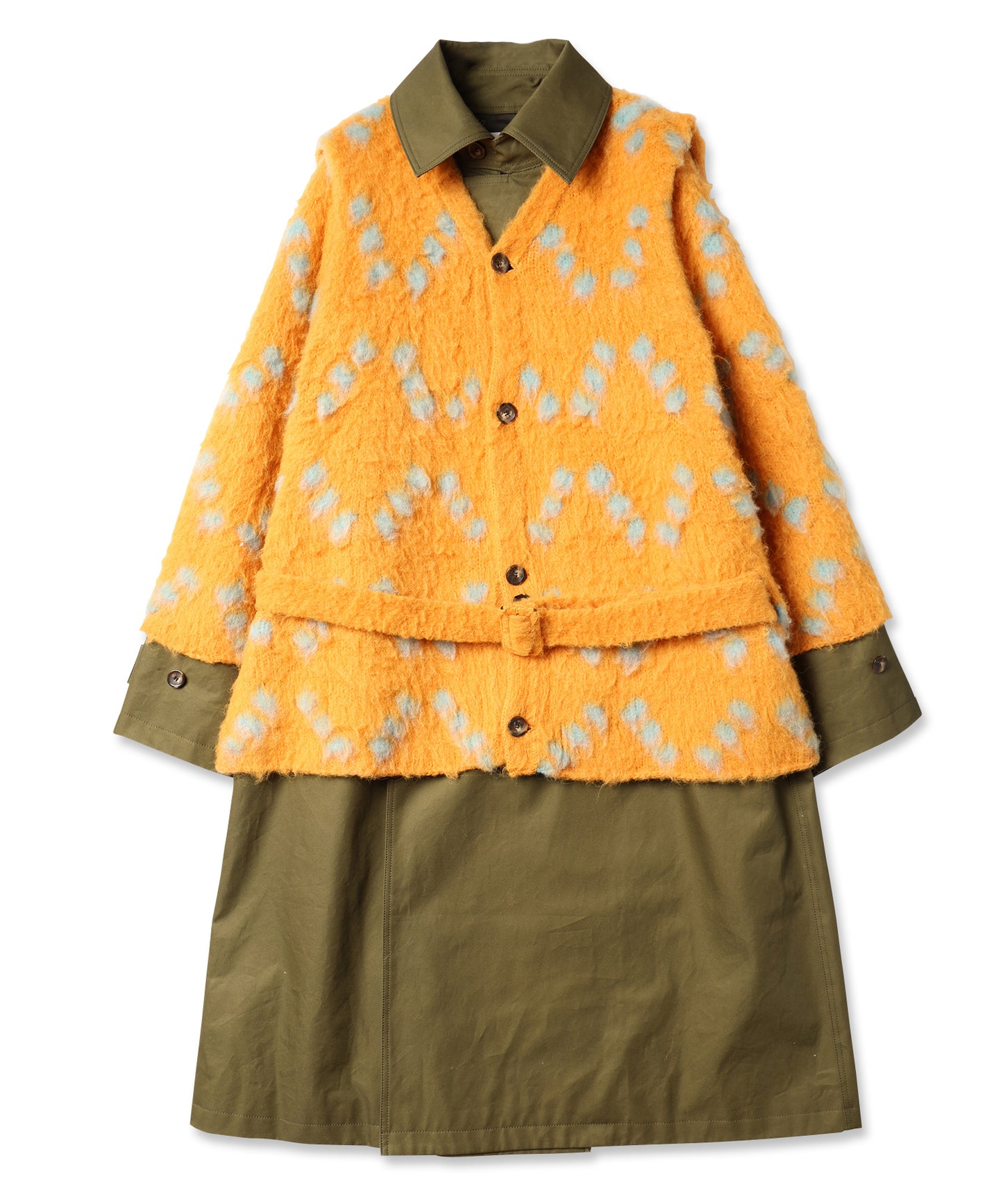 KNIT DOCKING TRENCH COAT 納期9月下旬