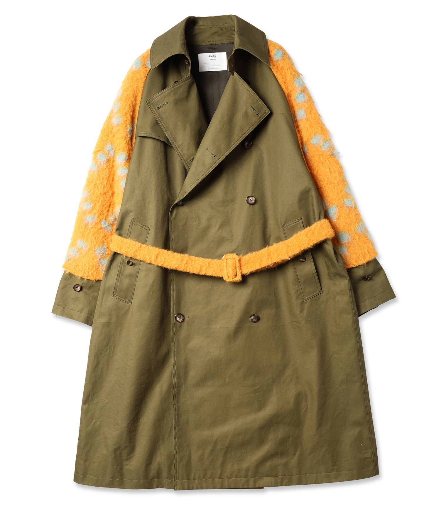 KNIT DOCKING TRENCH COAT 納期9月下旬